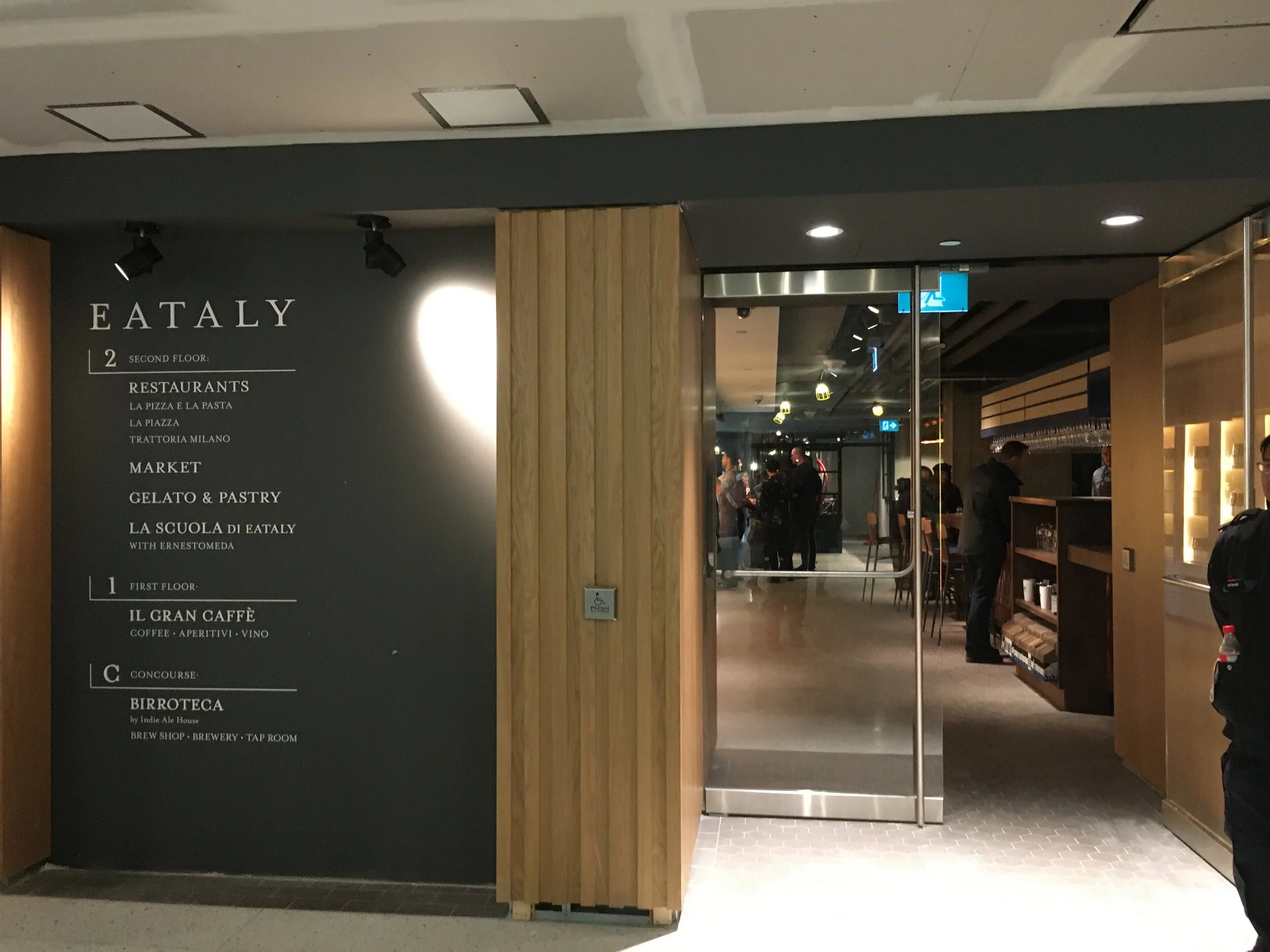 Concourse level entry into the beer tap room at Eataly in Toronto. photo: craig patterson