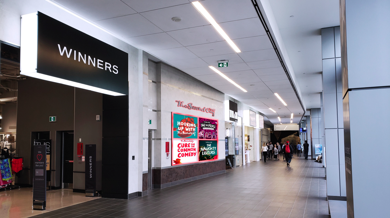 Branding on the seond retail level of One York. Image: Menkes
