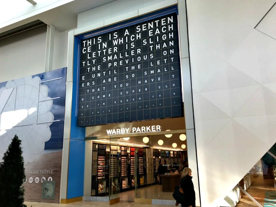 warby parker storefront, yorkdale shopping centre. photo: retail insider