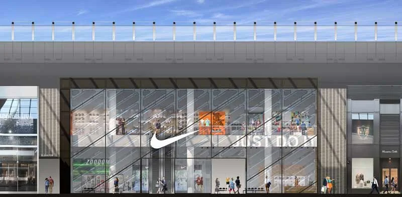 RENDERING of future nike flagship at yorkdale shopping centre. image: FOX-WIZEL LTD
