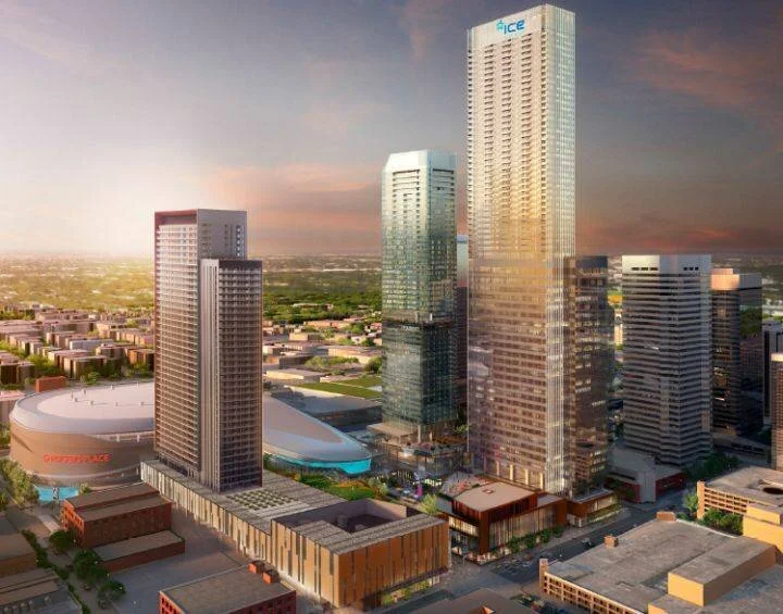 Rendering of the ‘ICE District’ via Katz Group/ONE Developments