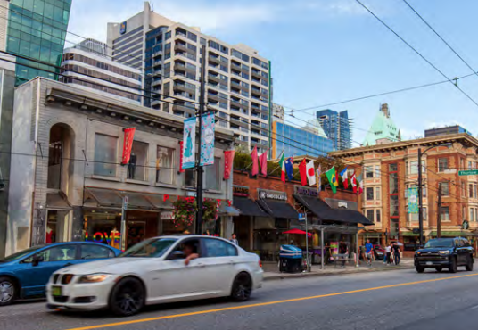 robson street, vancouver. photo: jll report