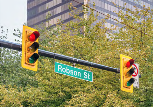 robson street, vancouver. photo: jll report