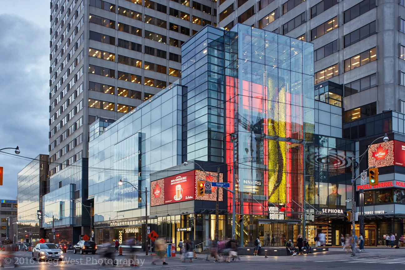 the RioCan yonge eglinton centre. photo?: riocan/w&amp;w glass
