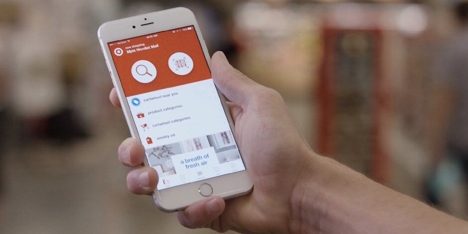 EXAMPLES OF TARGET BEACON TECHNOLOGY BEING IMPLEMENTED IN THE US. PHOTO: TARGET
