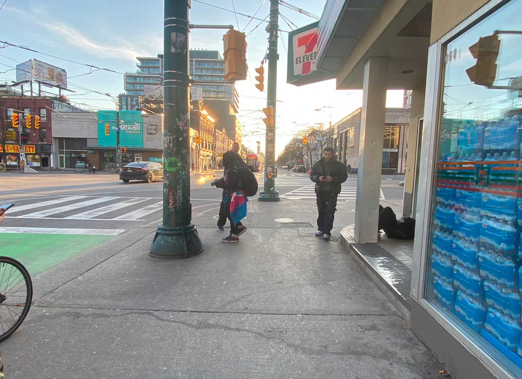 Open drug dealing at the corner of Spadina avenue and College Street