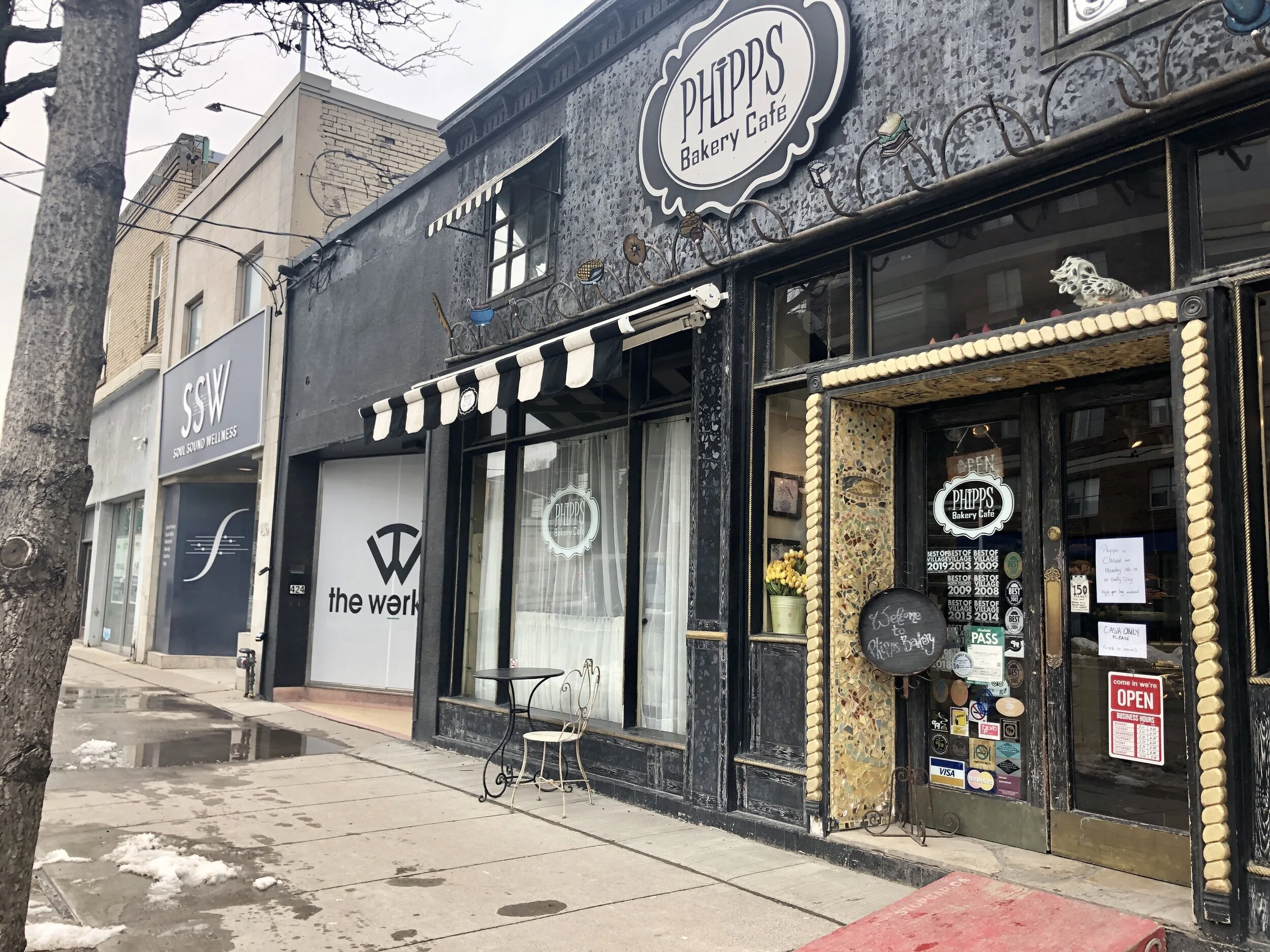 SMALL, INDEPENDENT RESTAURANT/BAKERY ON EGLINTON WEST, TORONTO. PHOTO: JESSICA FINCH