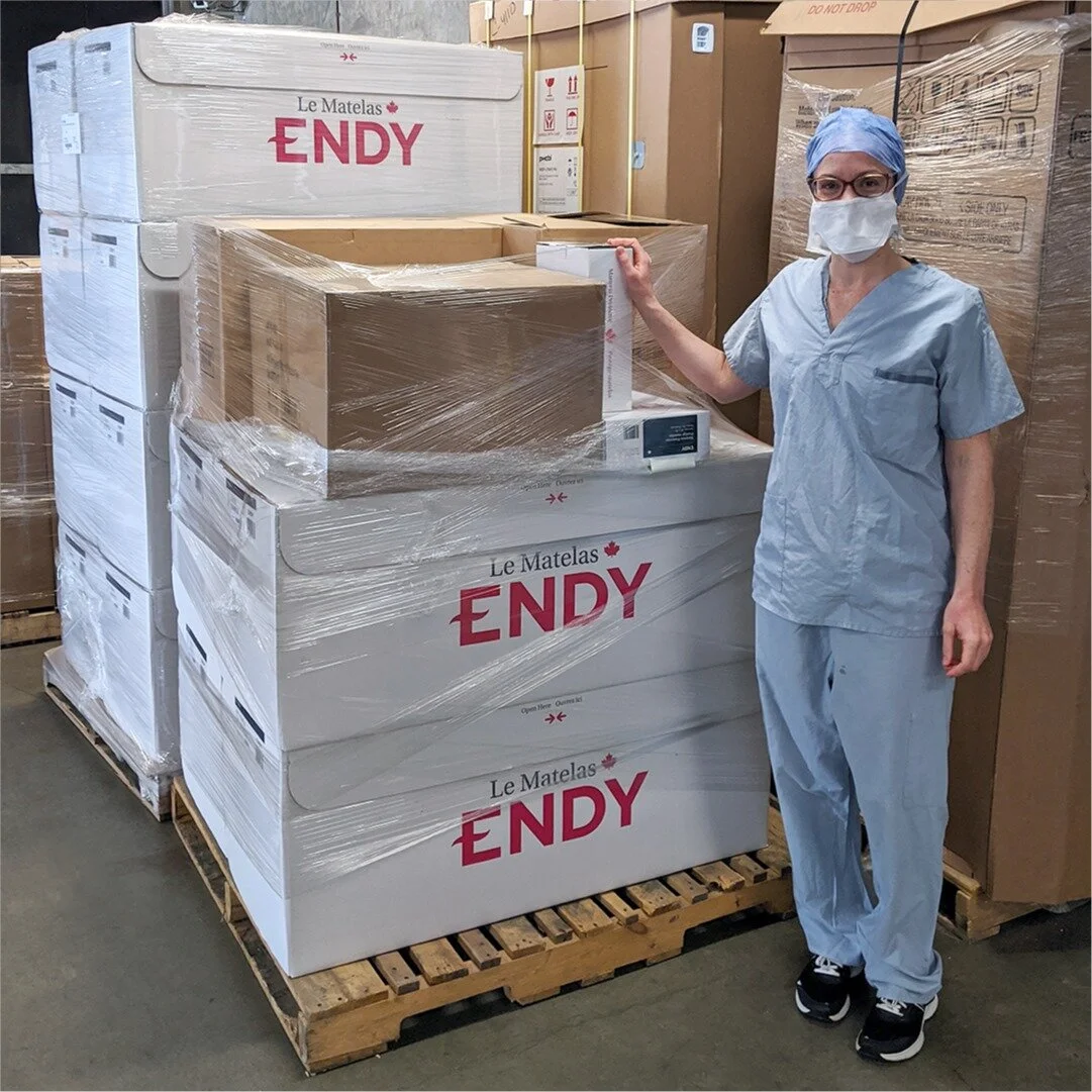 endy have partnered with st paul’s hospital in vancouver to provide mattresses for health care workers. photo: endy facebook