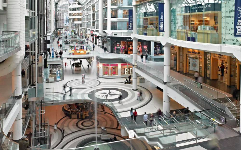 an empty cf toronto eaton centre before the official closure. photo: toronto tourism