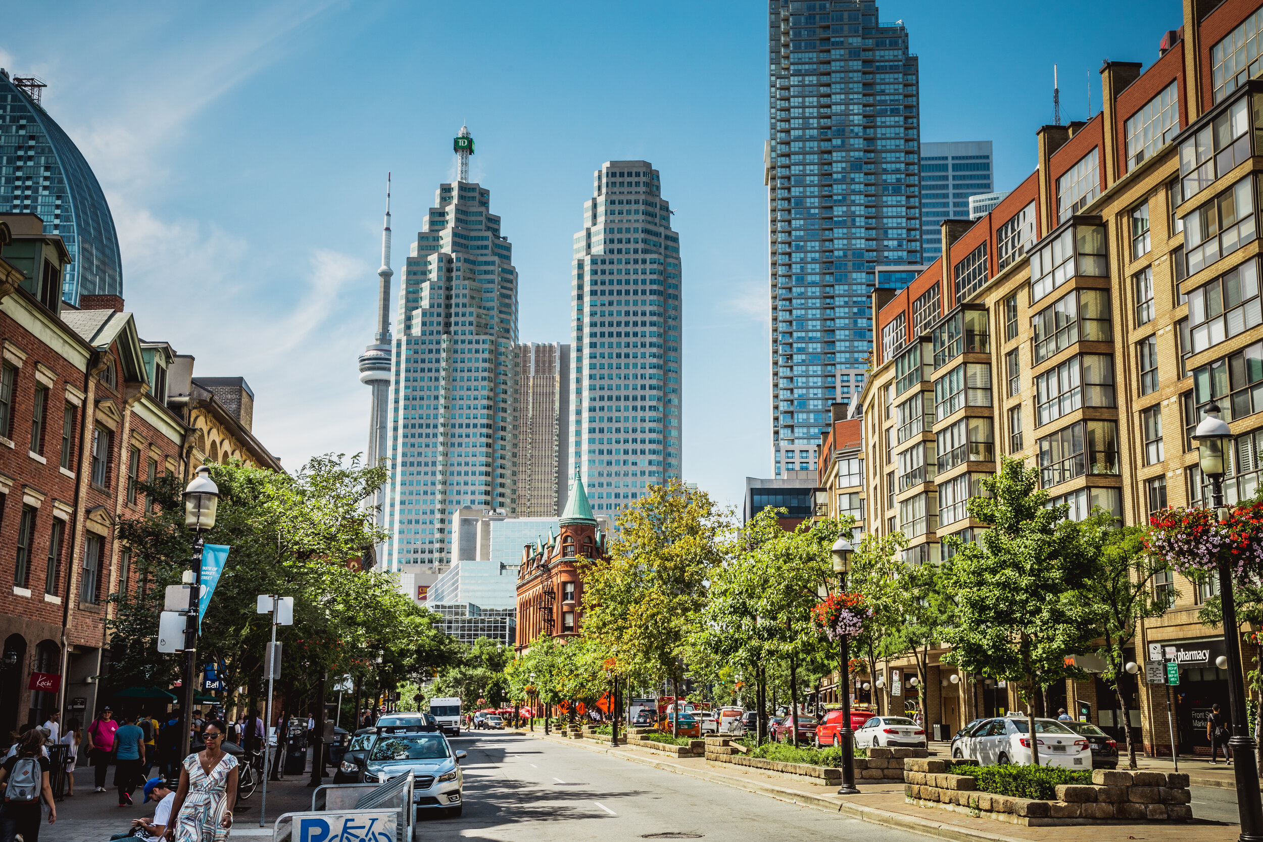 st lawrence market shopping district in toronto.