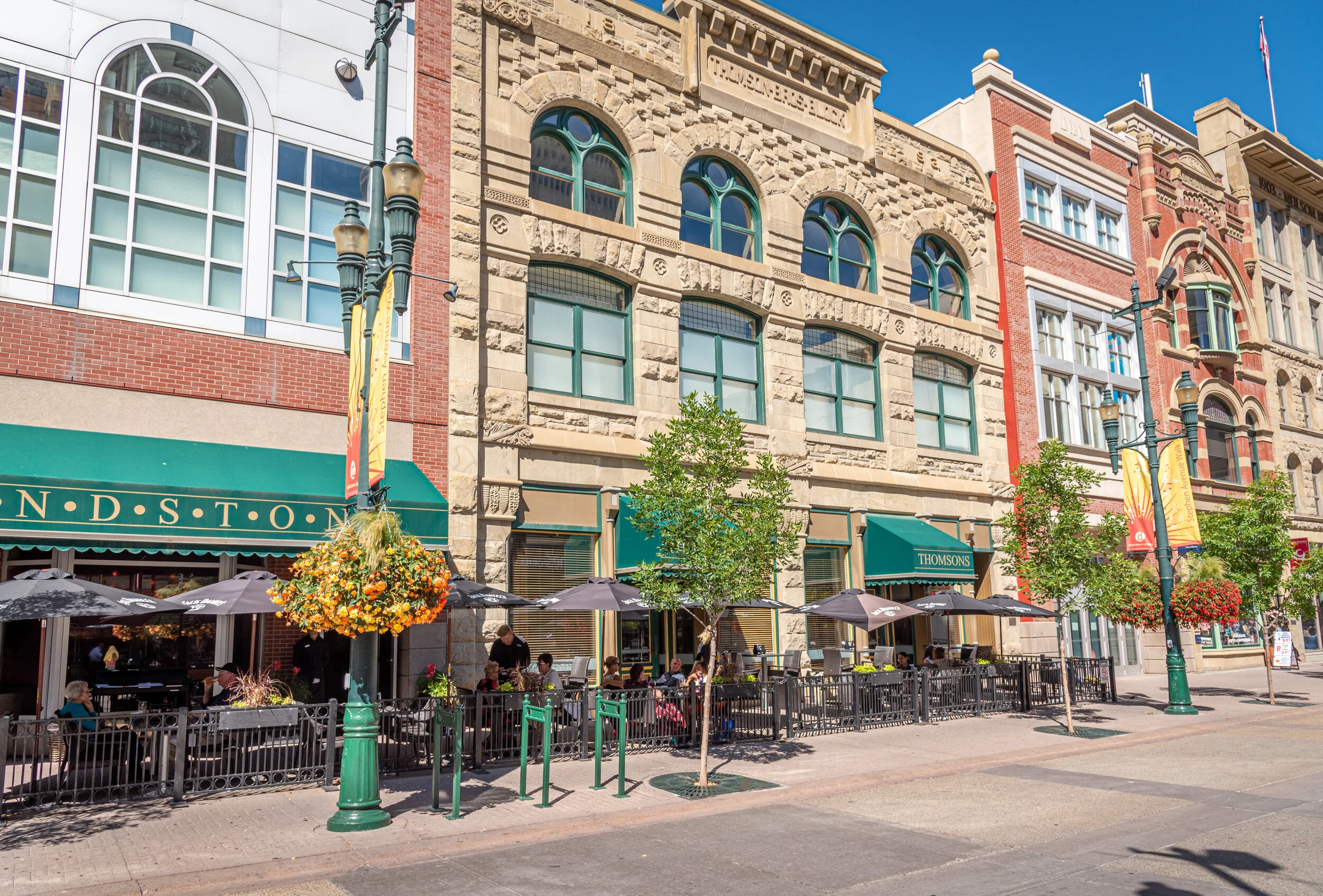 stephan avenue pedestrian mall in downtown calgary.