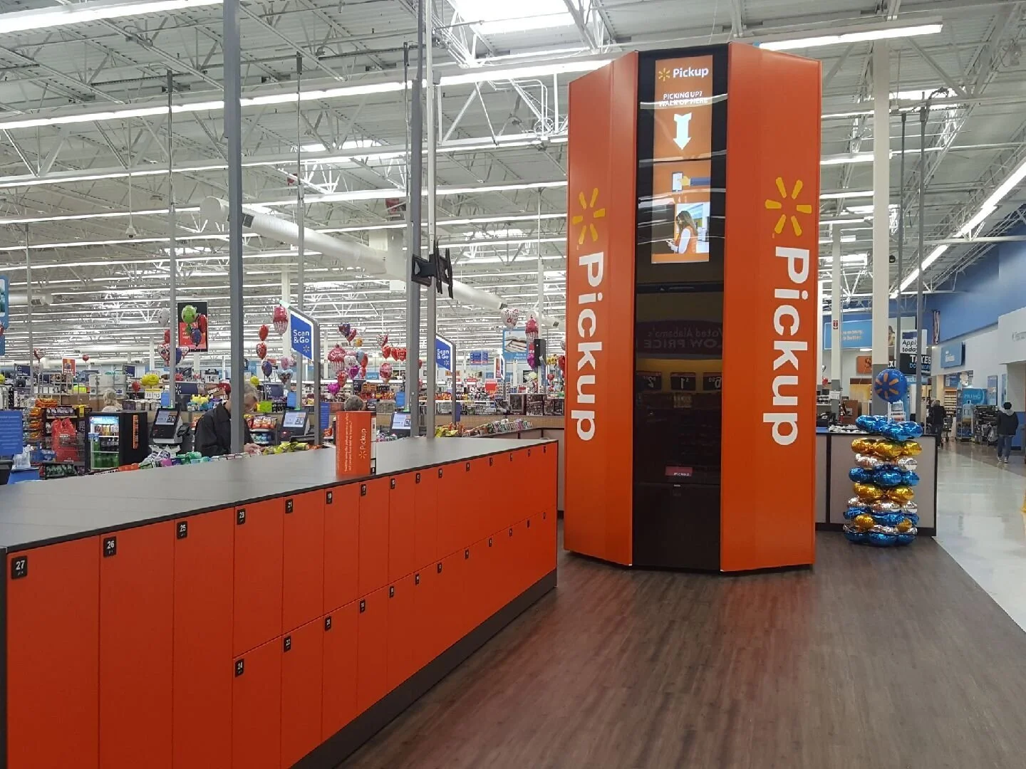 an example of a click and collect tower at walmart. photo: walmart
