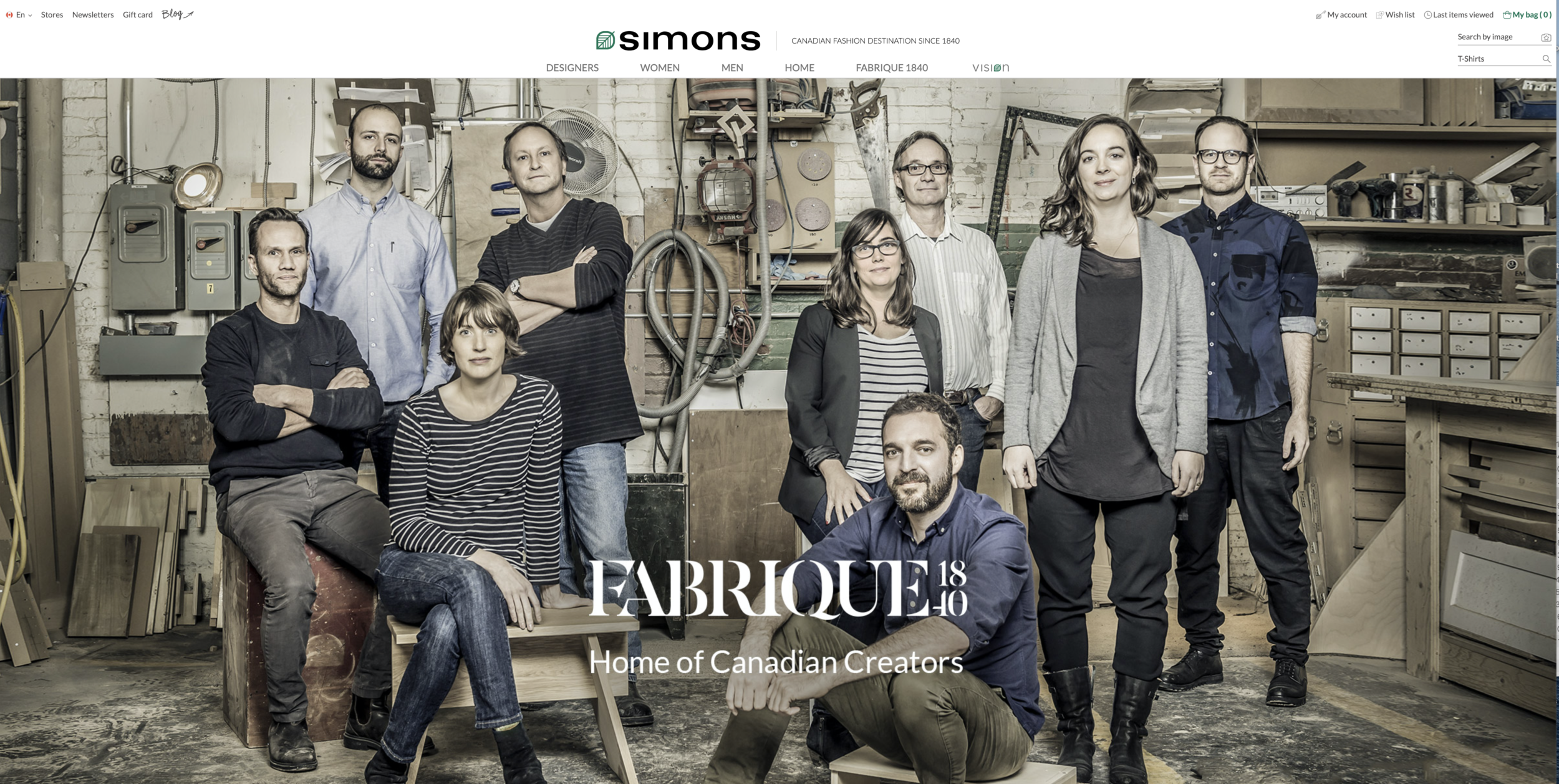 Fabrique 1840 Website Screen Shot of Artisans