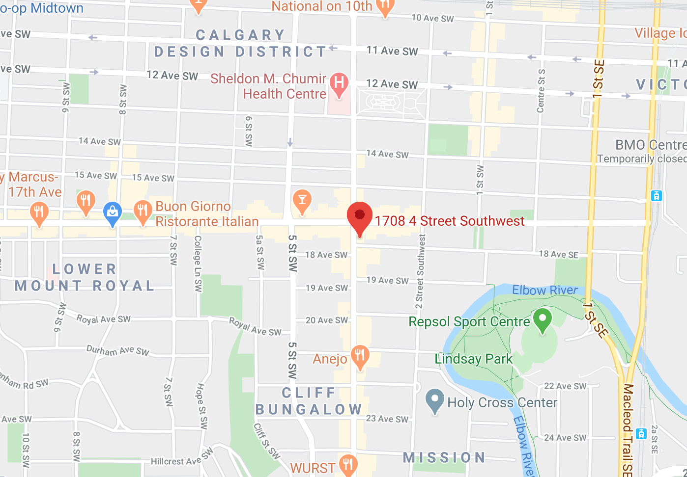 google map of calgary neighbourhood. click for interactive map.