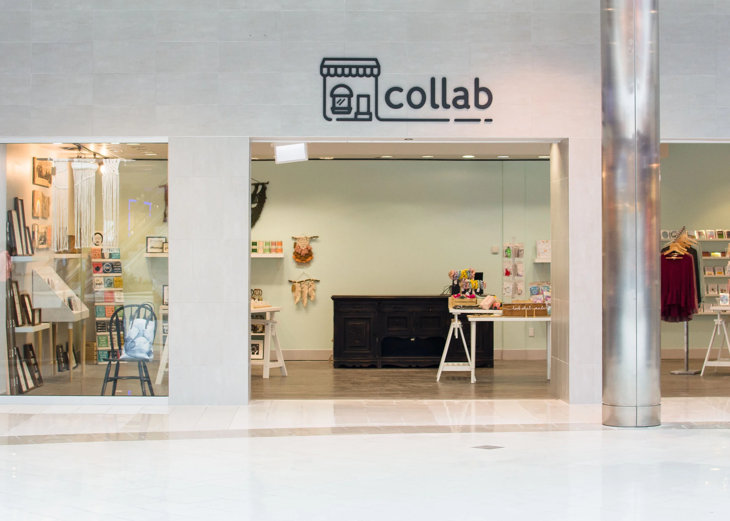 photo of exterior of collab location within southcentre mall. Photo: Bethaney Scheuerman