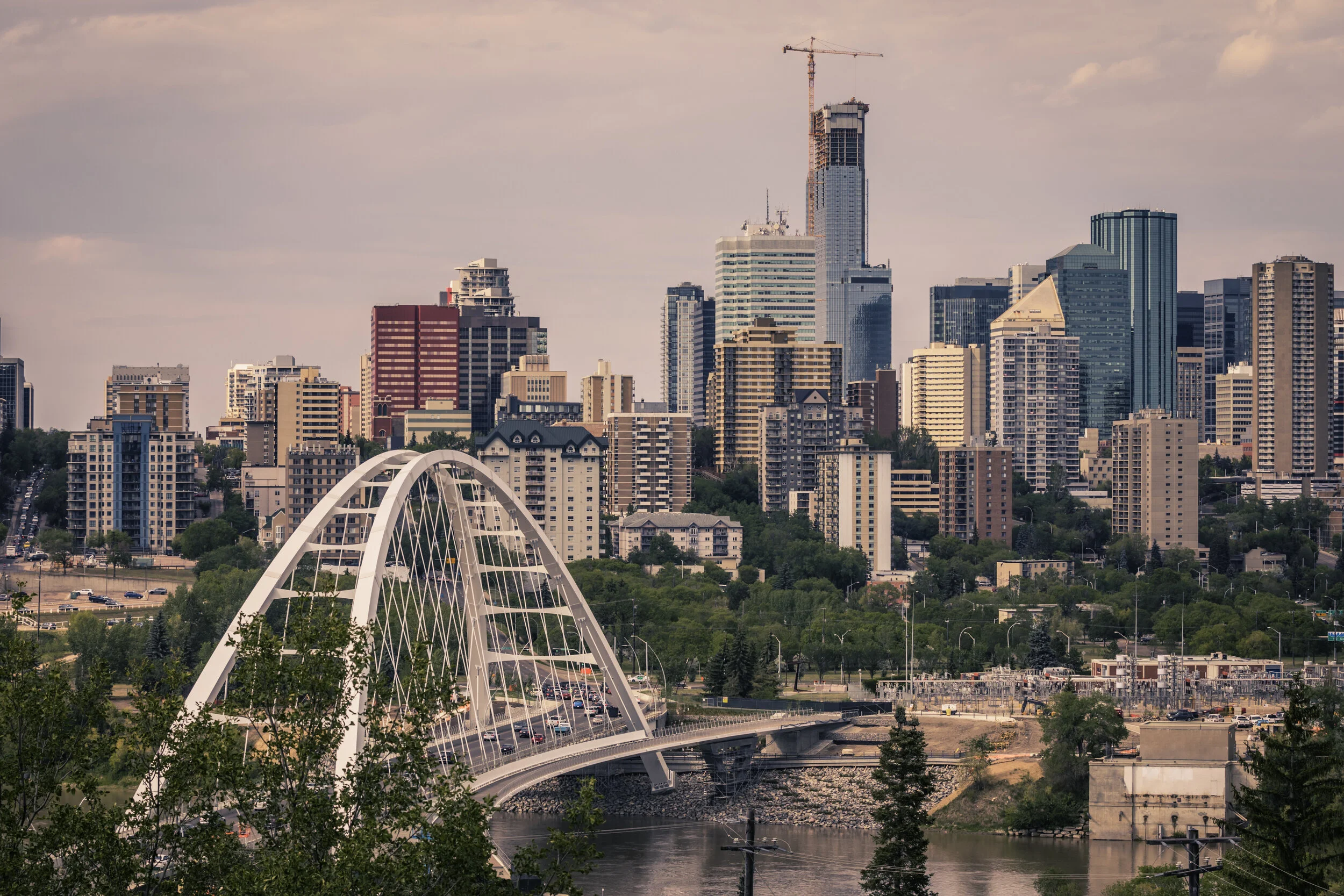 View of the edmonton skyline.