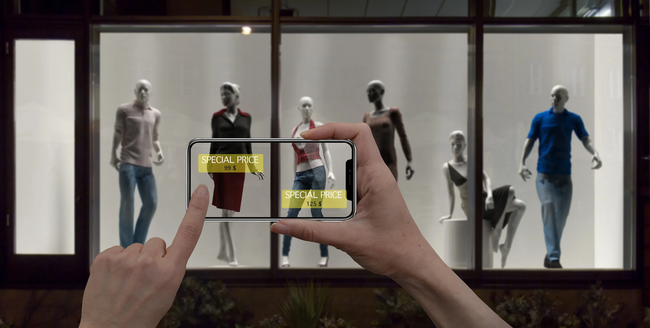 a virtualized representation of a brick and mortar store.