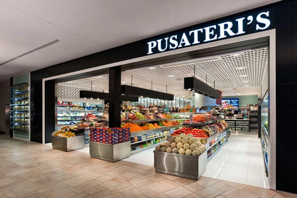 exterior of pusateri’s fine foods at bayview village. photo: pusateri’s