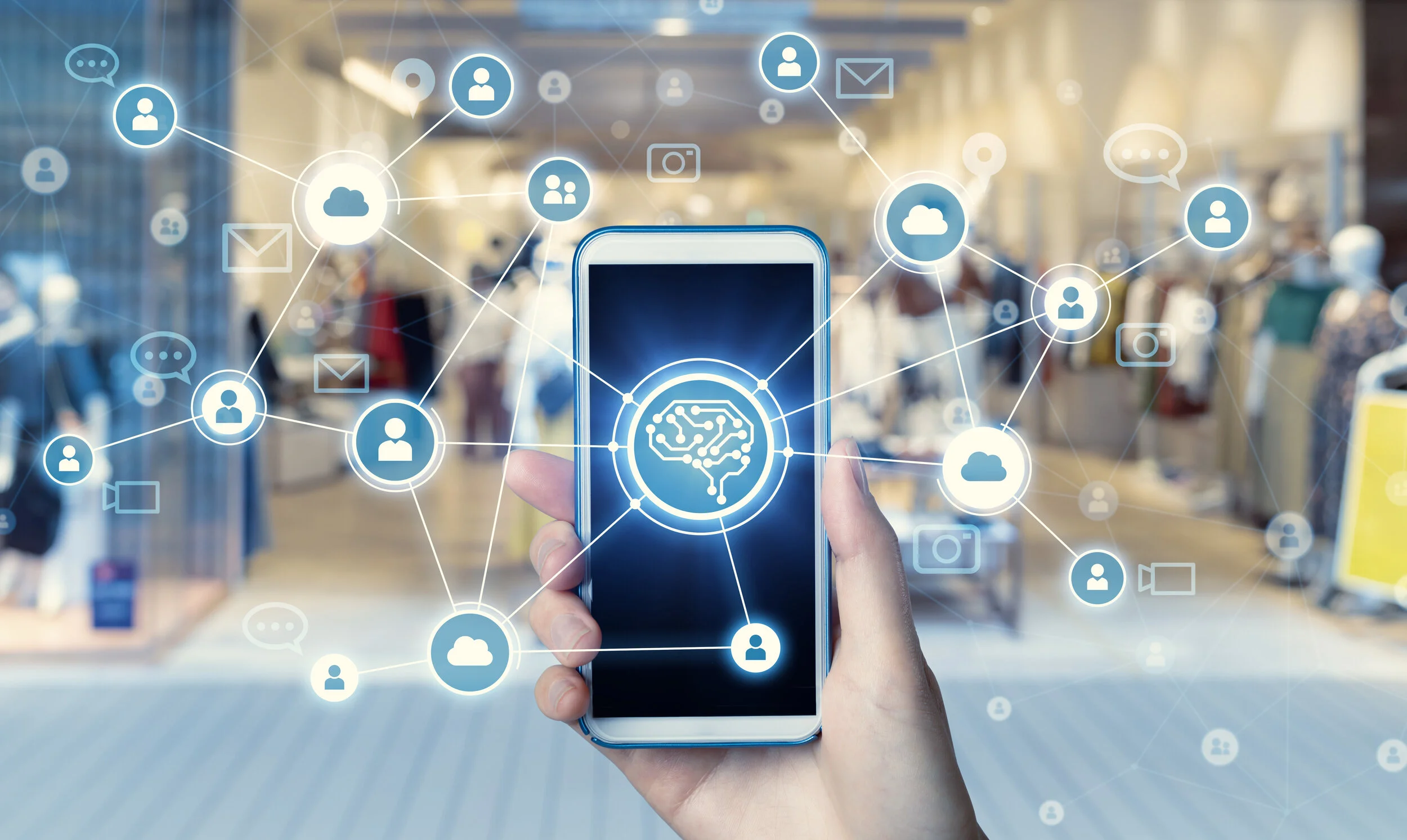 omnichannel retail imagery with smartphone