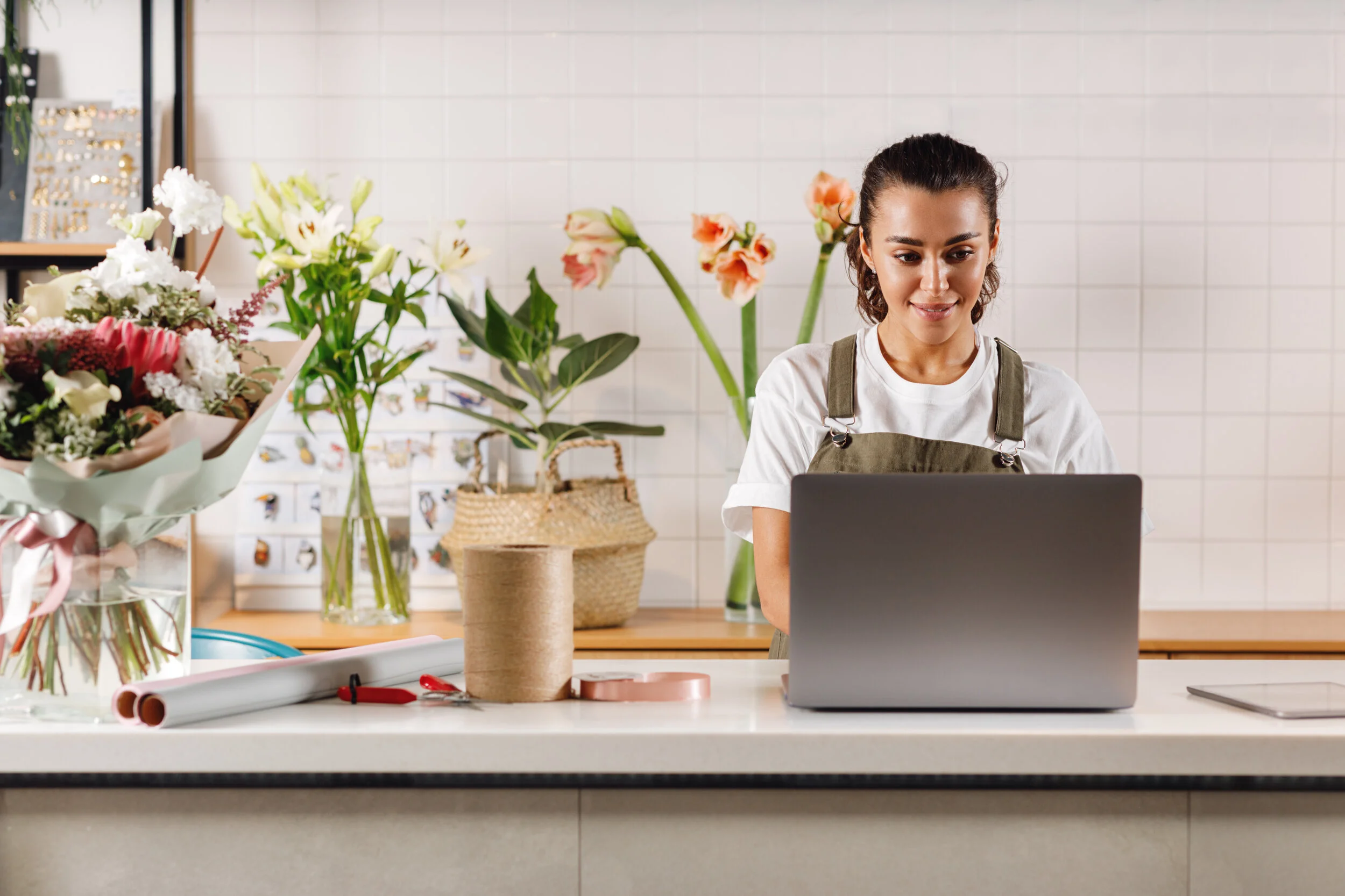 entrepreneur working on laptop