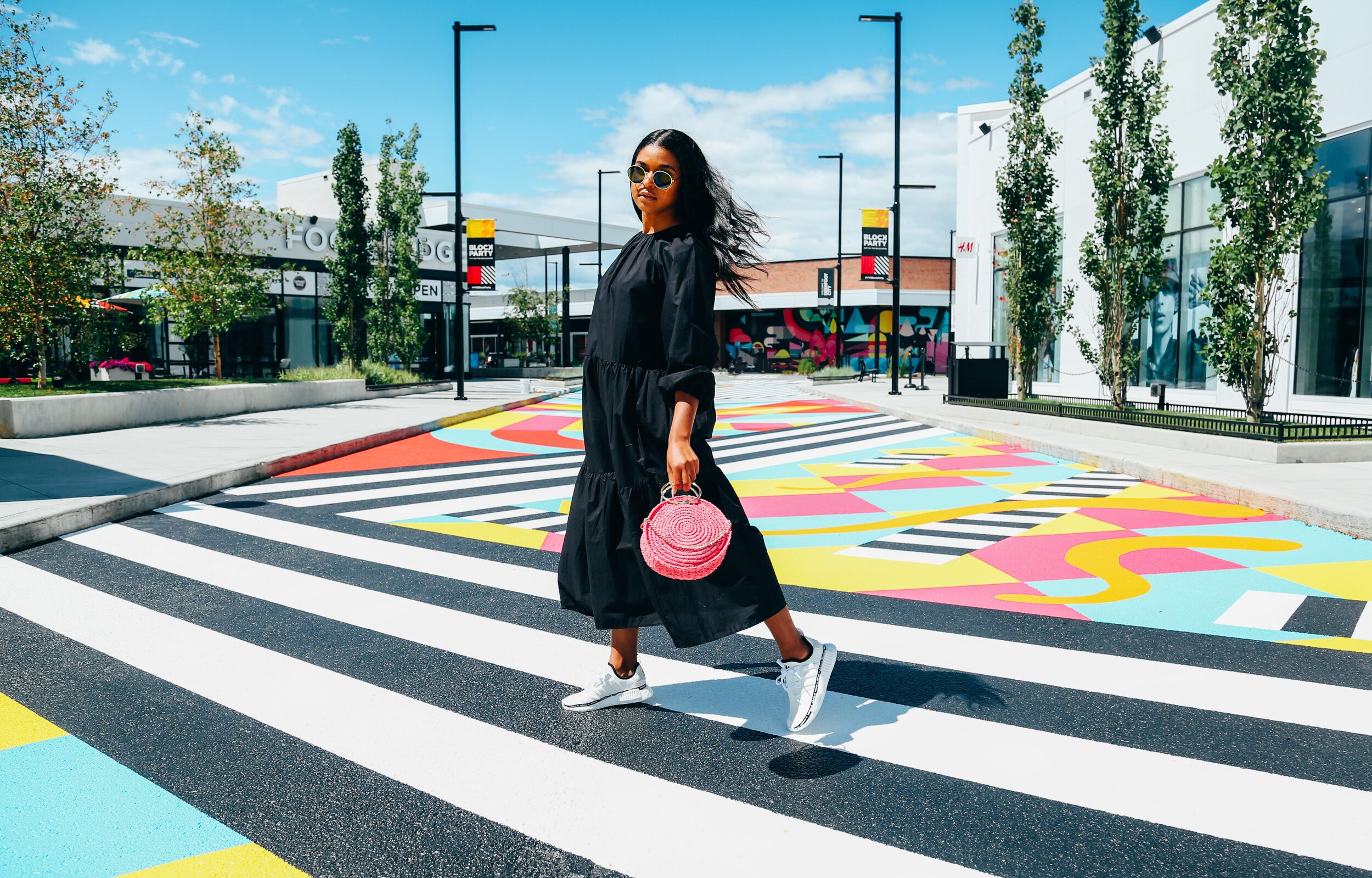 INTERACTIVE ART INSTALLATION AND ROAD MURAL. PHOTO: DEERFOOT CITY