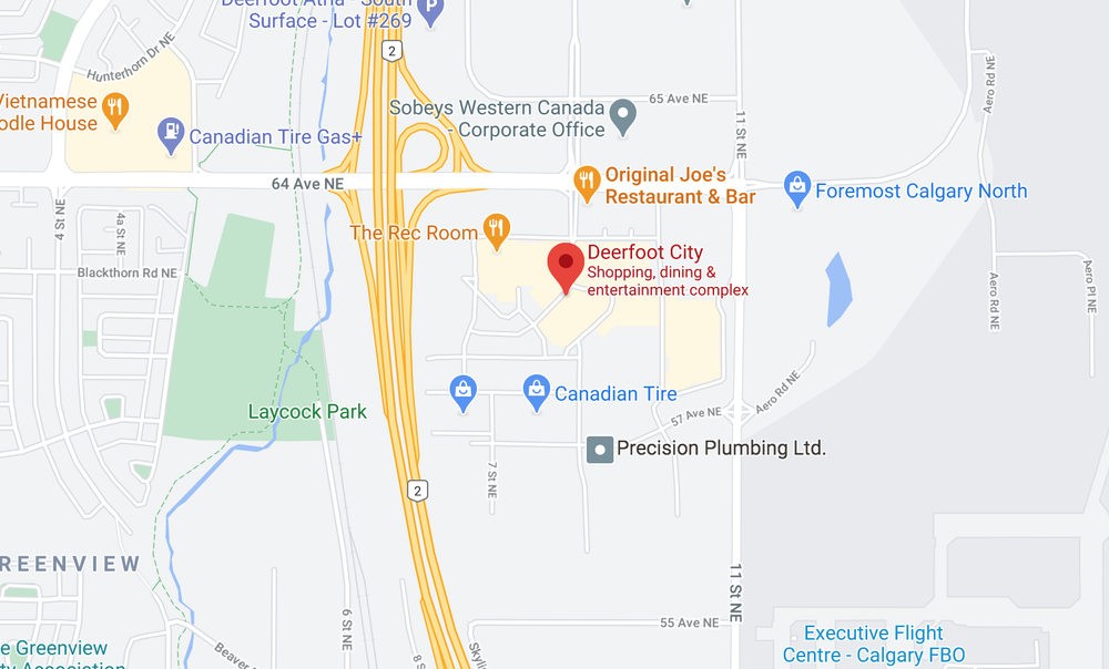 click for interactive map of deerfoot city location