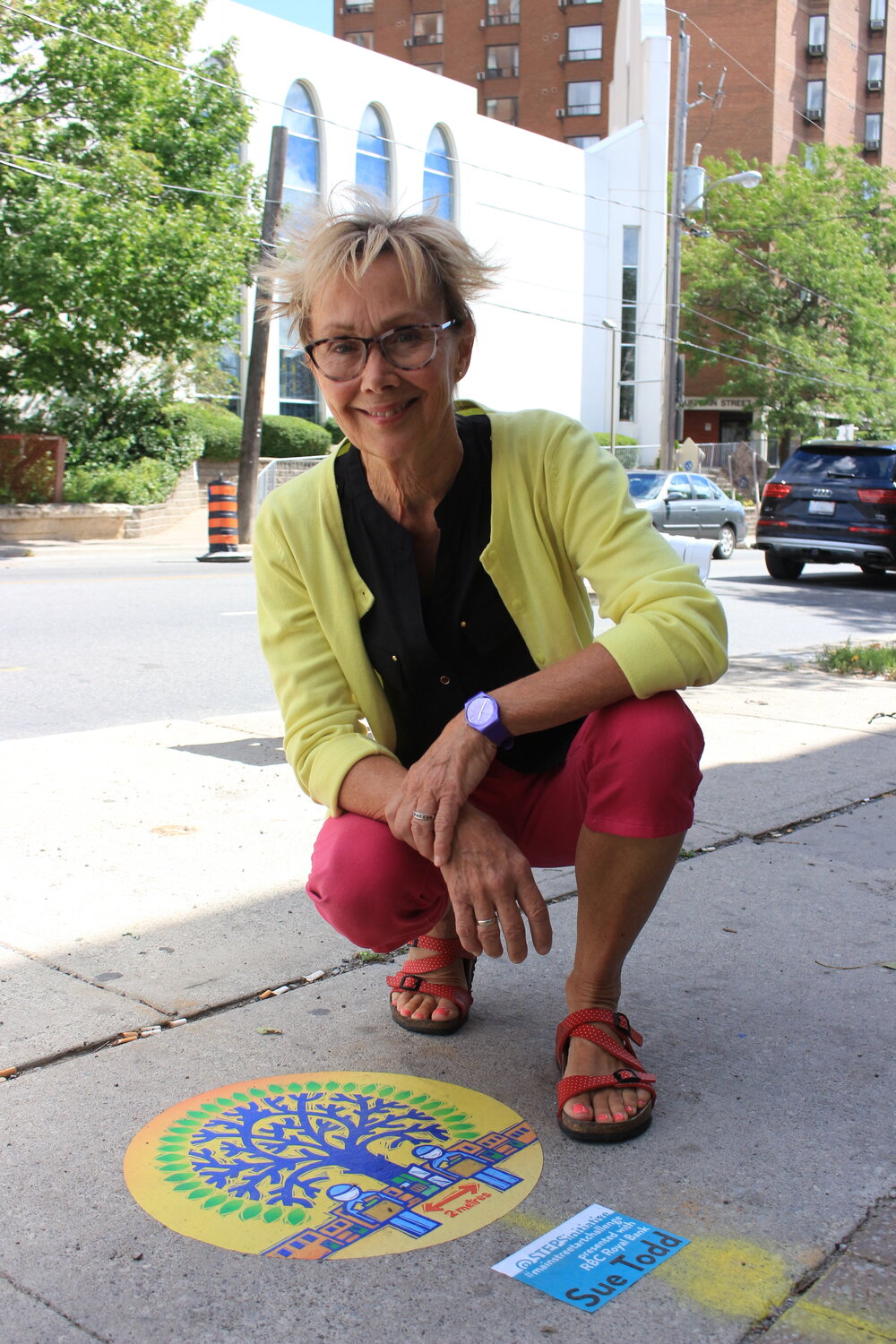   FAIRBANK VILLAGE BIA GROUND ART BY ARTIST SUE TODD. PHOTO: SELINA MCCALLUM  