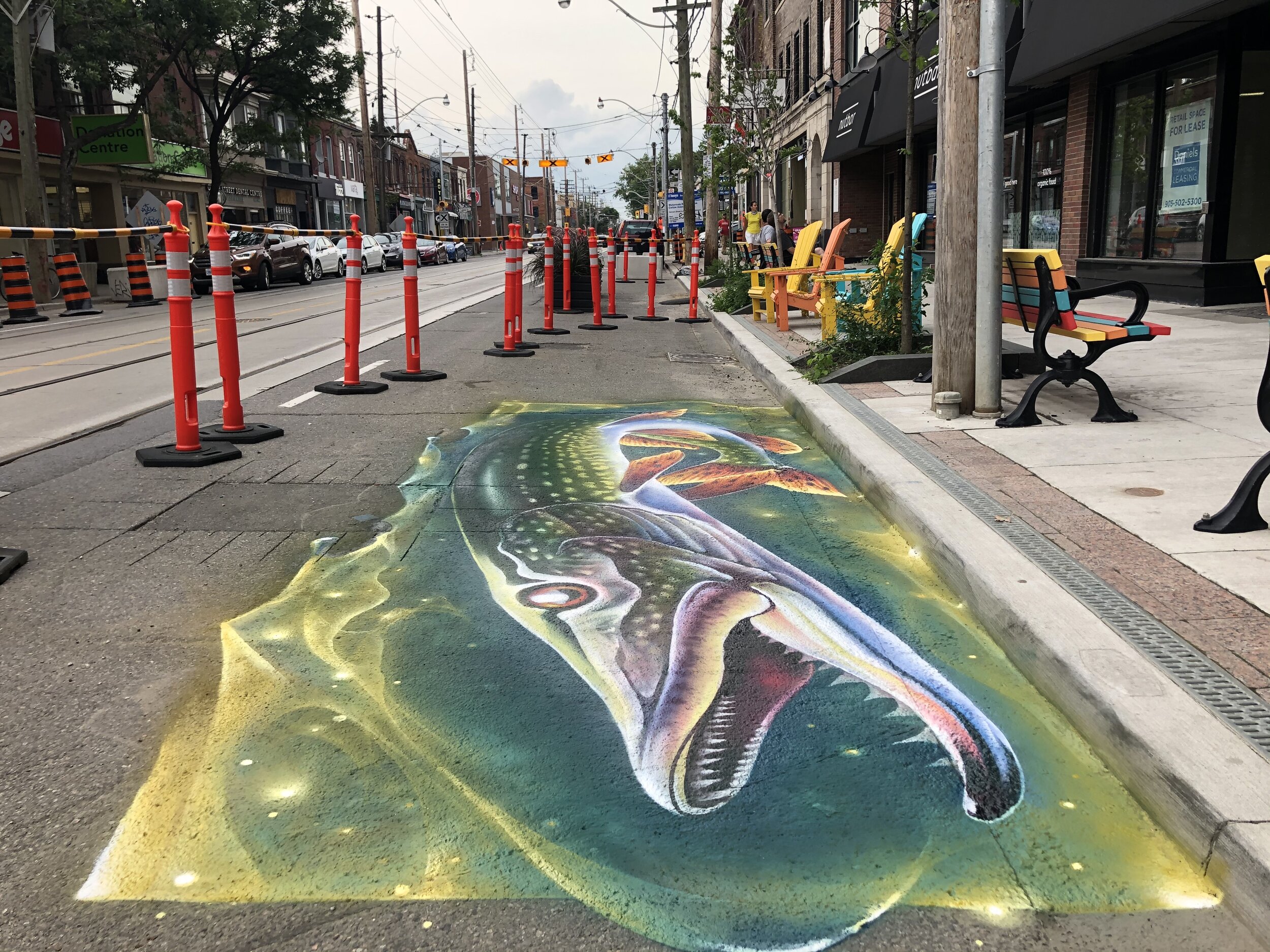   LESLIEVILLE BIA GROUND MURAL BY ARTIST NICK SWEETMAN. PHOTO: NICK SWEETMAN   