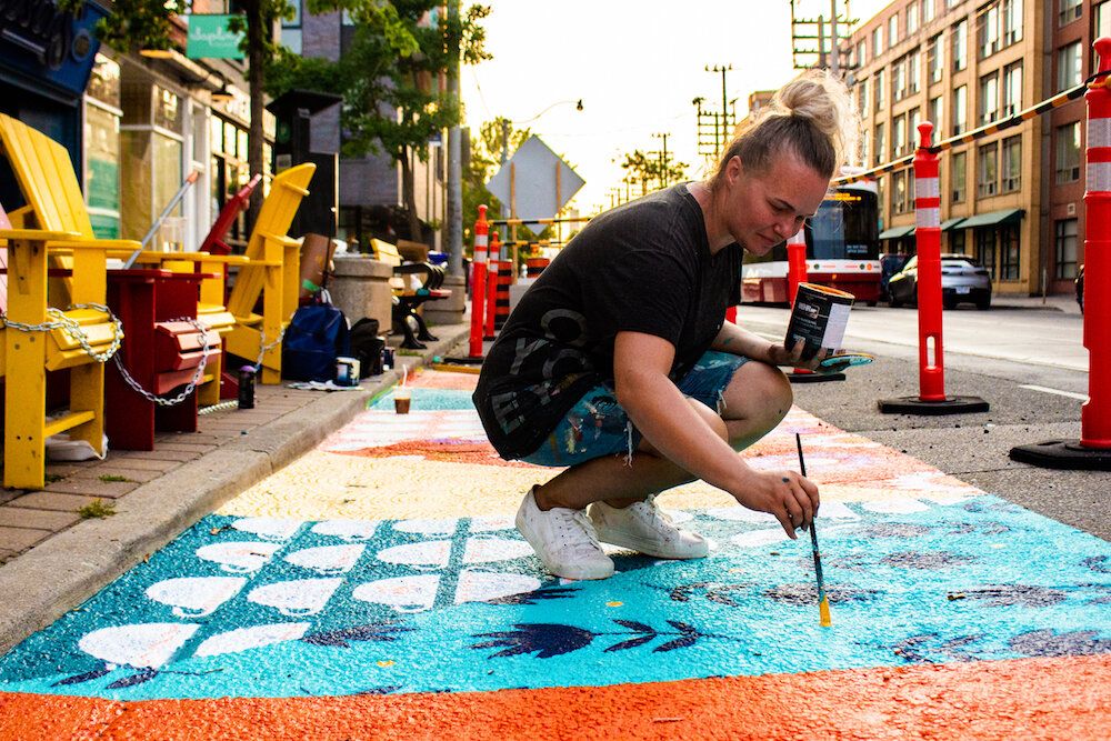   LESLIEVILLE BIA GROUND MURAL BY ARTIST GOSIA KOMORSKI. PHOTO: SELINA MCCALLUM   