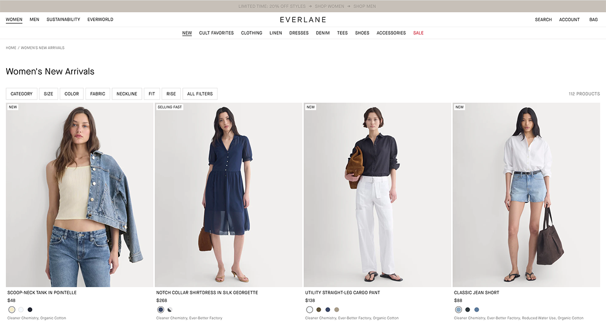 Everlane Website