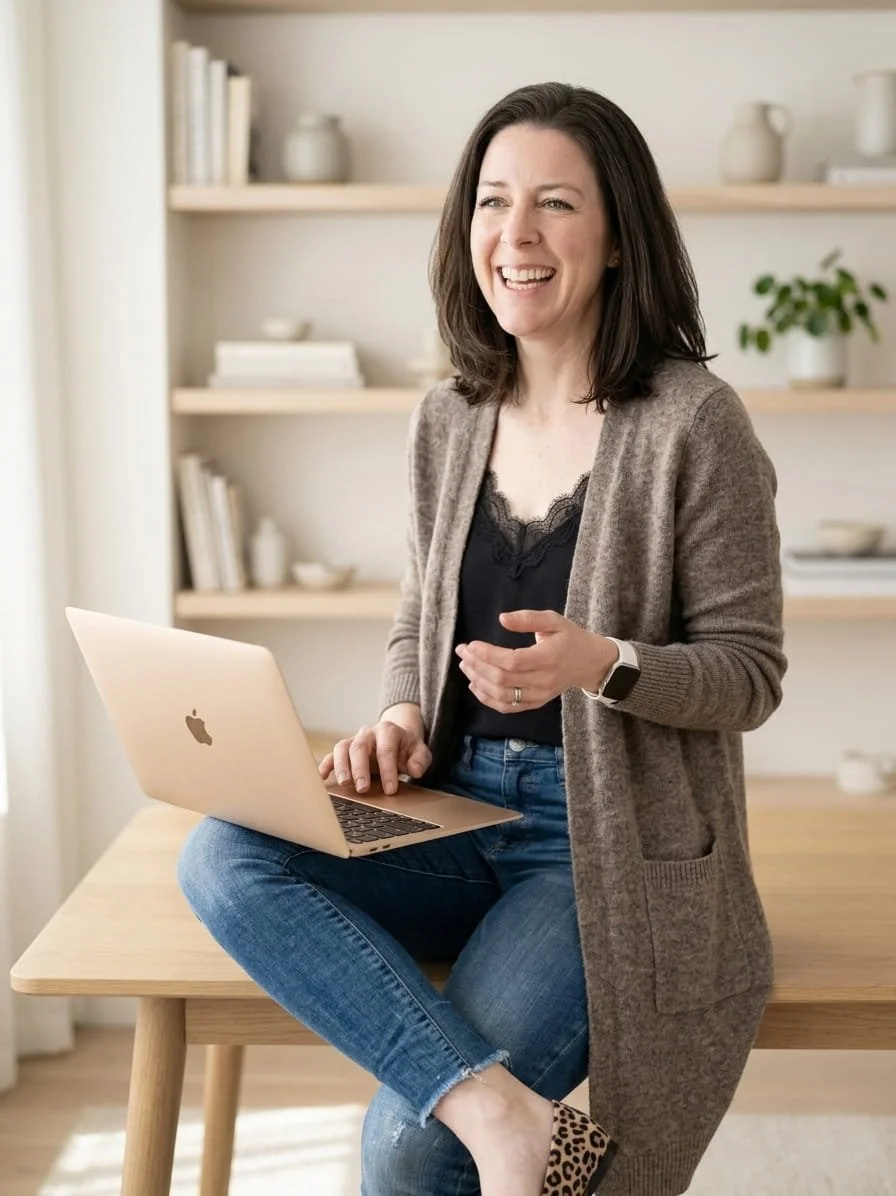 Candid photo of Square by Sarah creator, Sarah Spalding