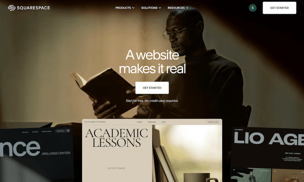 Squarespace homepage image