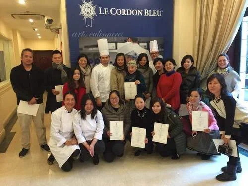 Harvard Club of Shanghai members at Cooking and Dining with Chefs Le Cordon Bleu event in February 2015