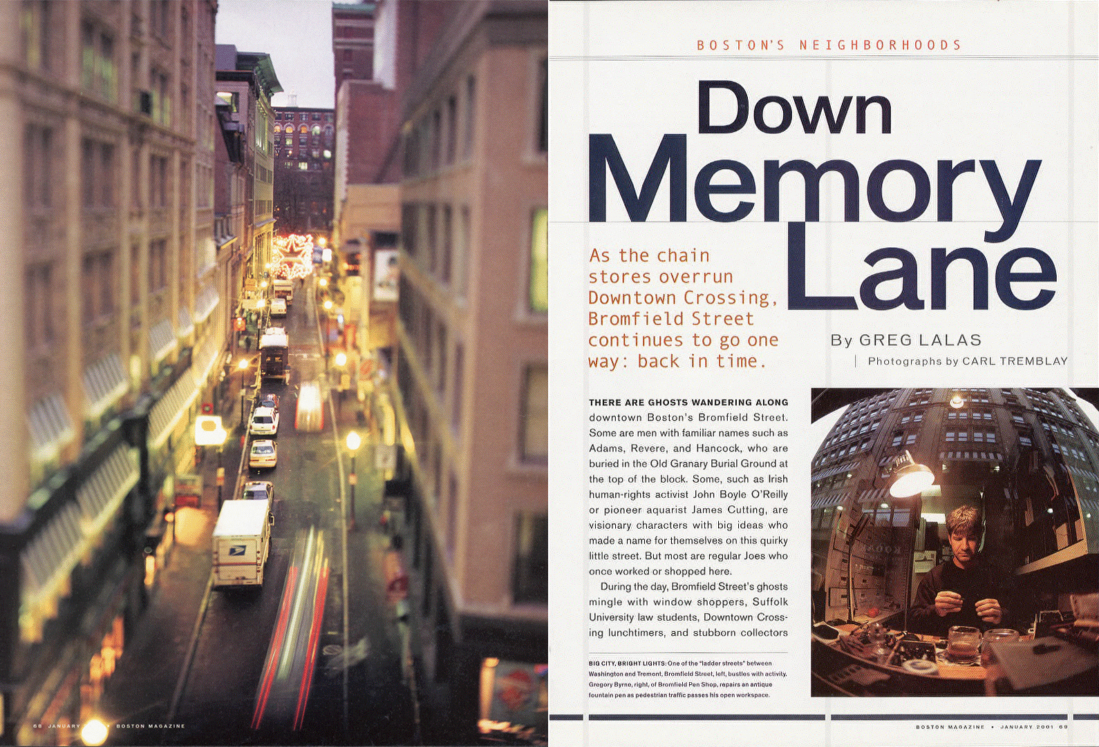 Boston Magazine feature navigating one of the city’s hidden gem neighborhoods, a regular service component introduced by J. Heroun.