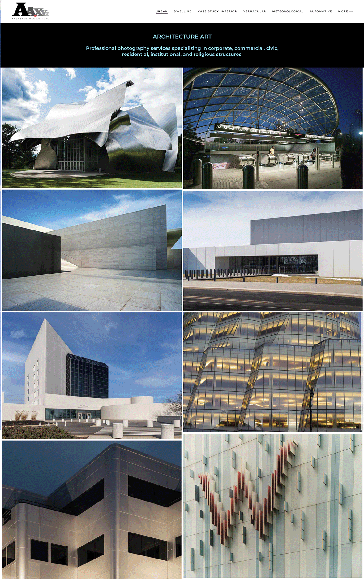 Homepage for Architecture Art.