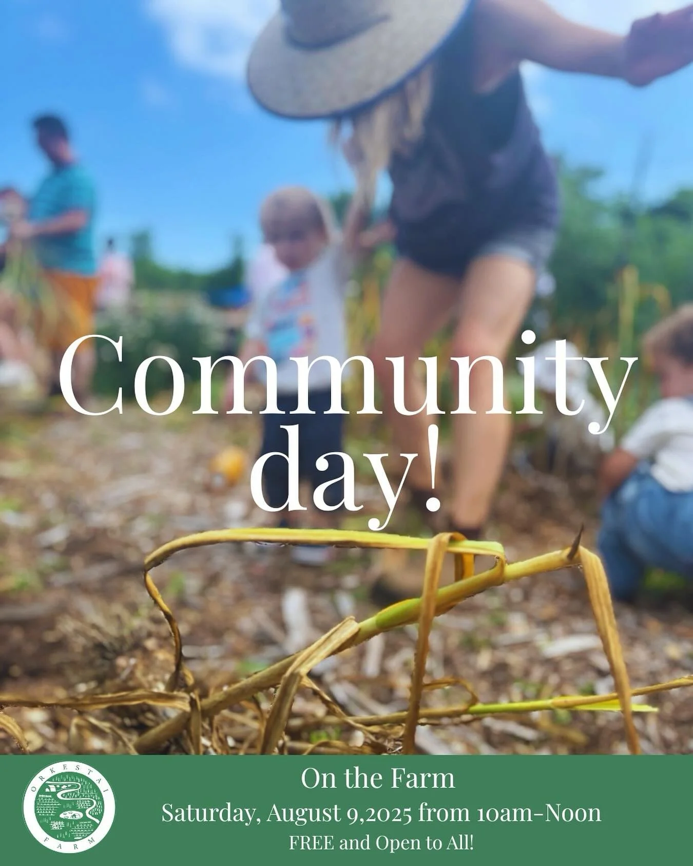 Join us for Community Day on Saturday, August 9th at 10AM for a chance to get your hands in the Earth!  Walk the rows, meet your veggies, and connect with the land and each other. Also join in a movement circle, a hallmark of our daily life on the fa