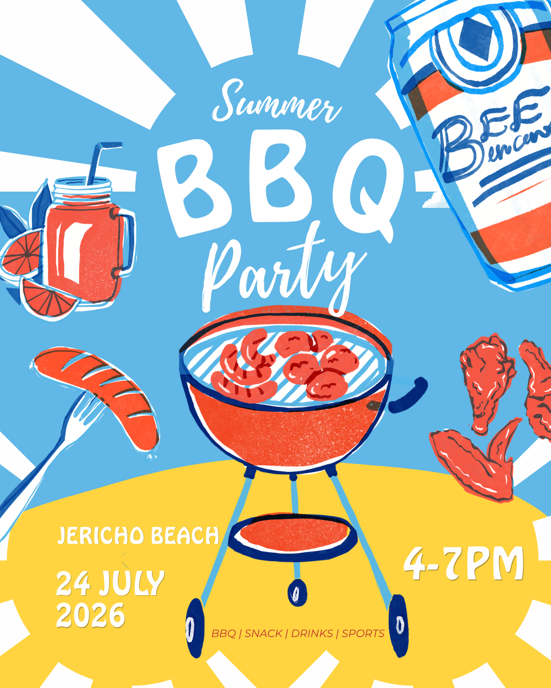 July Beach BBQ Party