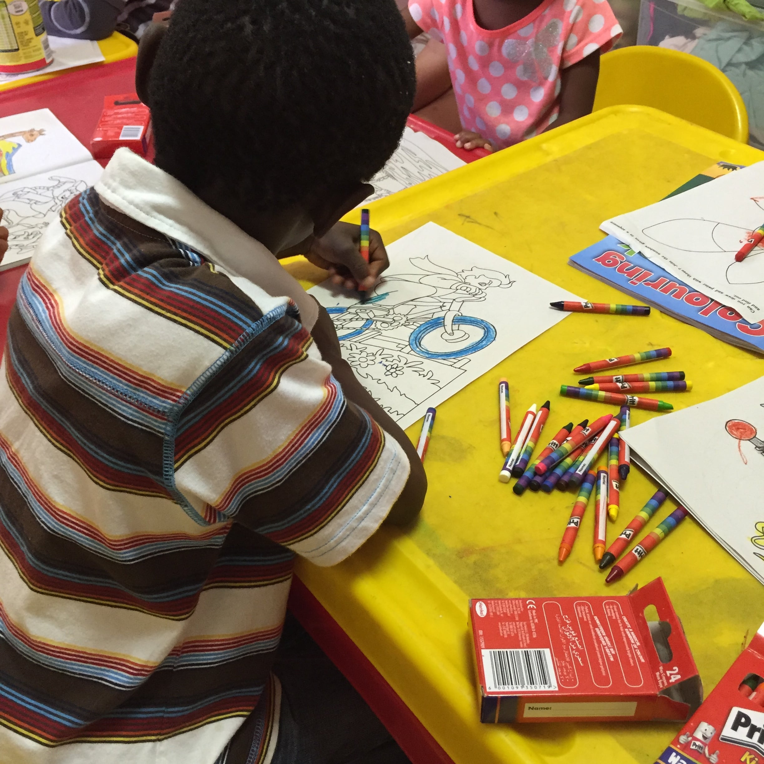When T got done coloring and drawing on this picture, we saved it. He's such a creative kid.