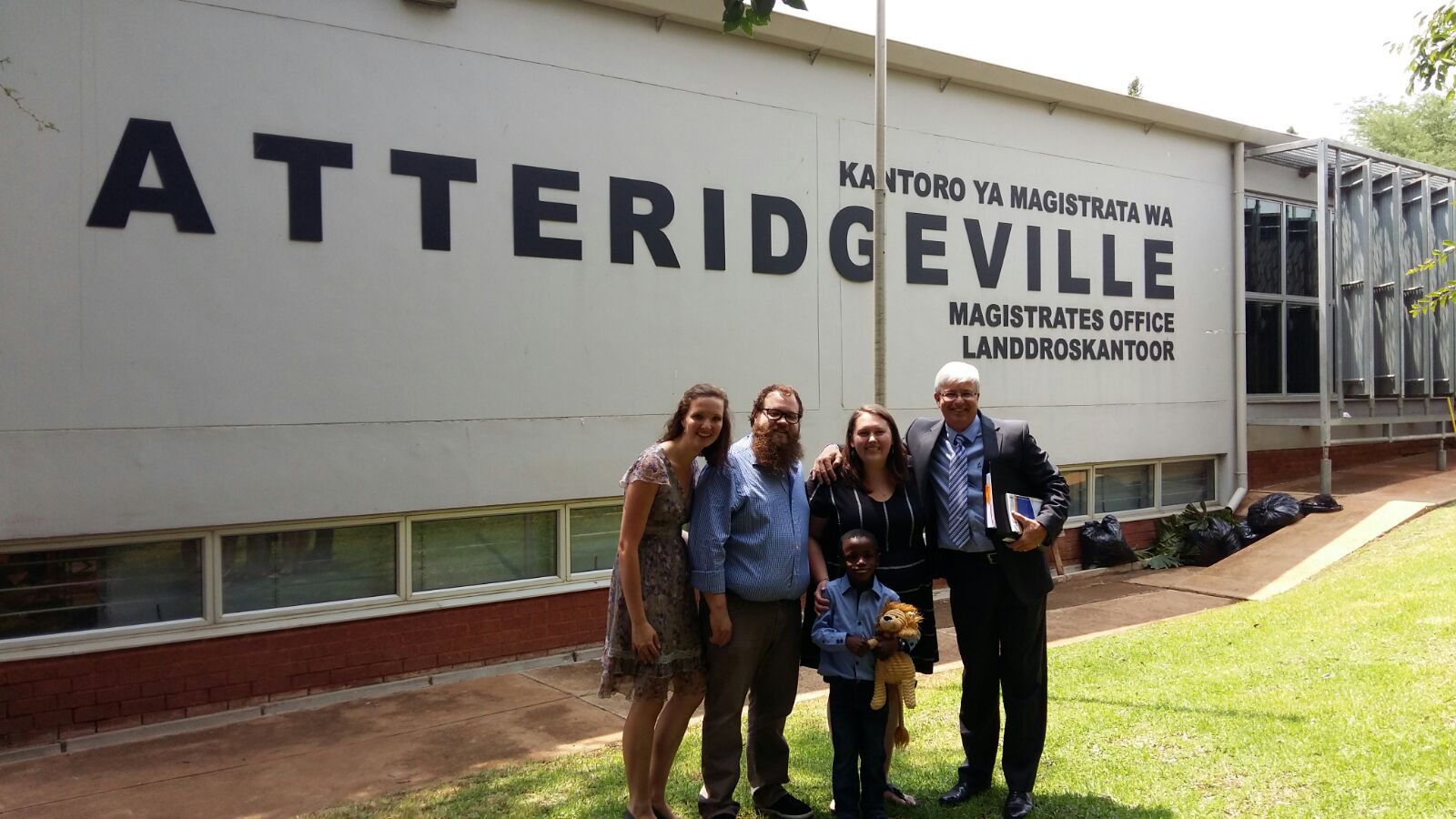 Rose (left) and Brad (right) who have helped our case along here in South Africa. They will be working on our case for the next year to year and a half!
