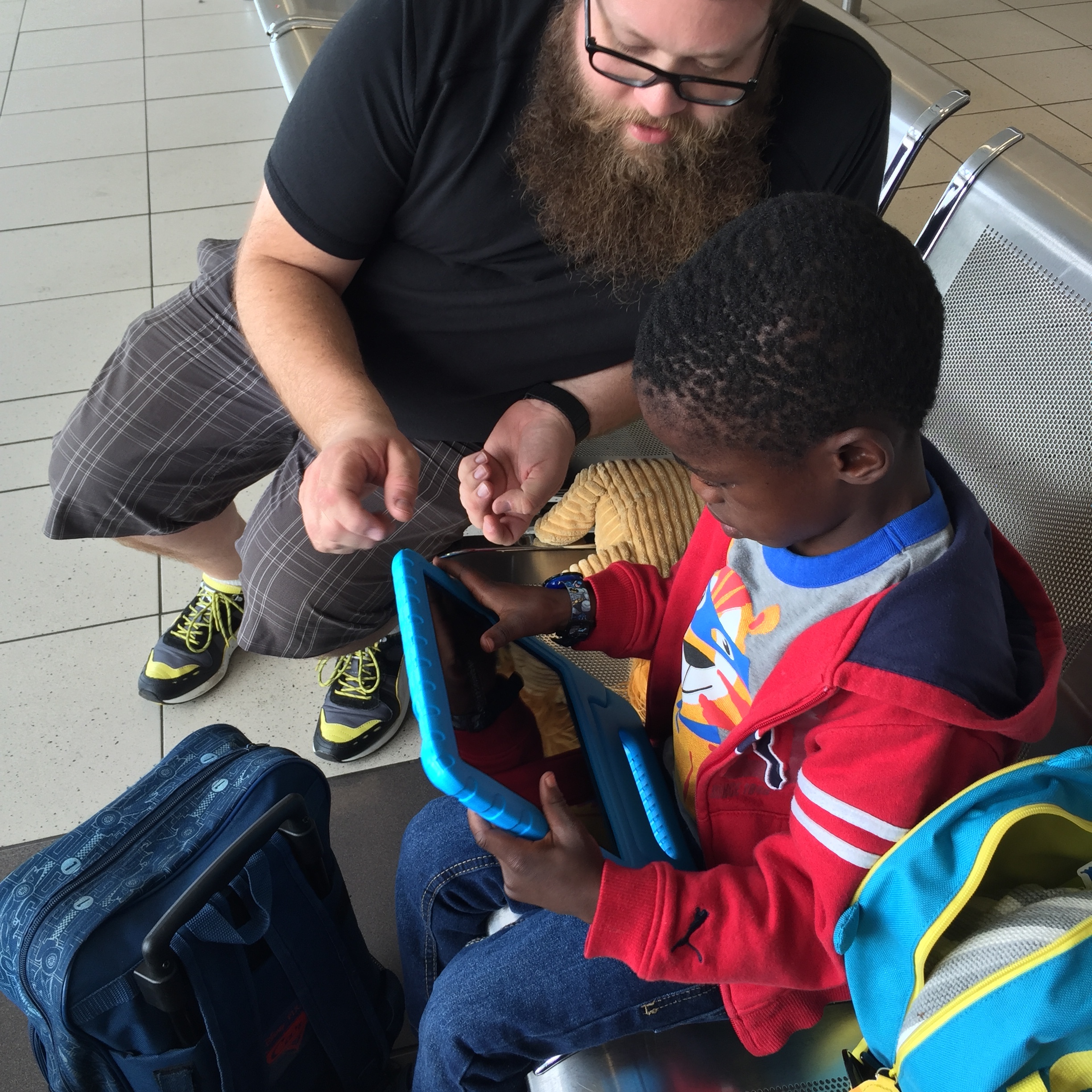 Getting some tips from Brian.