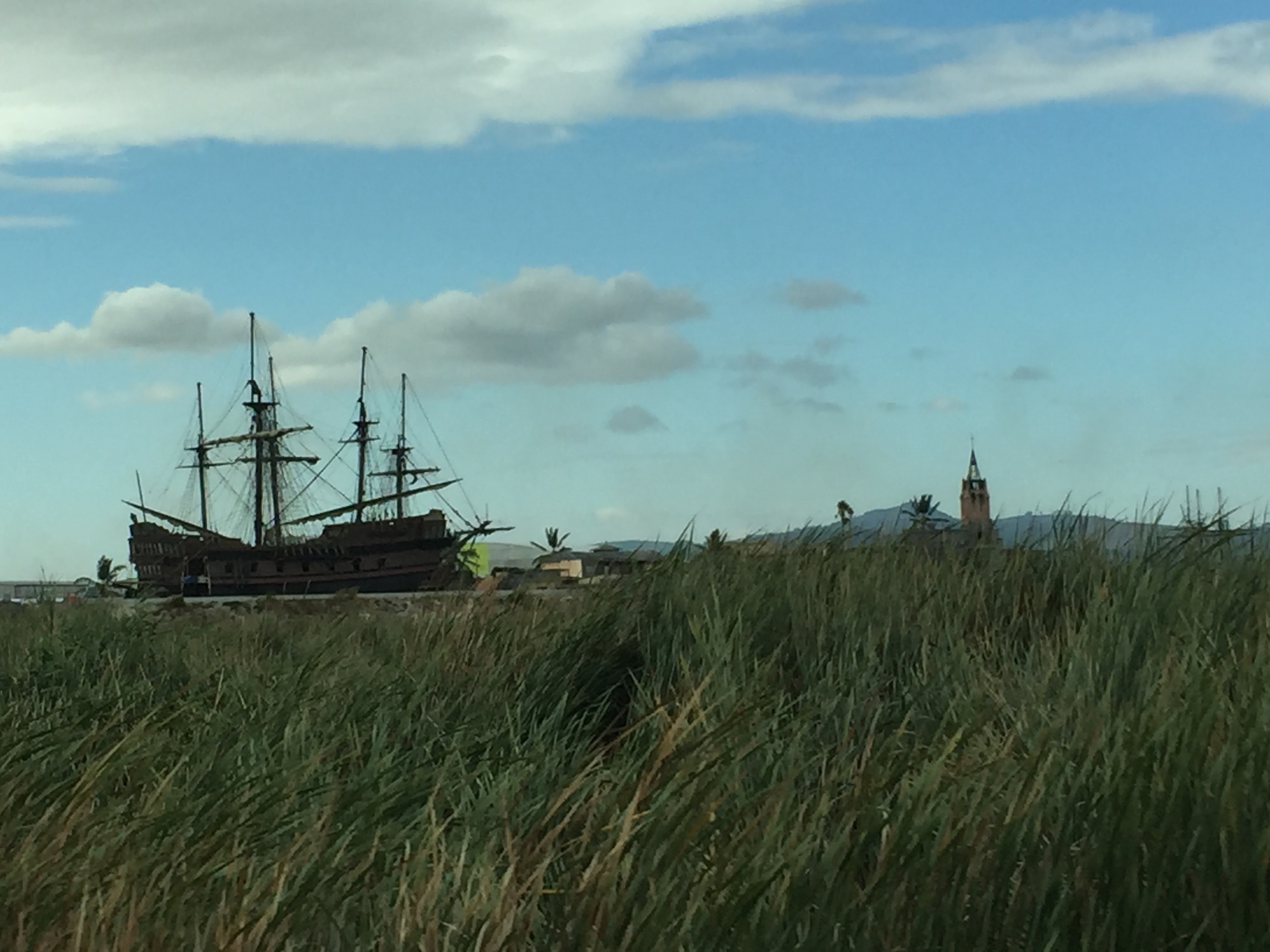 Random pirate ship on the side of the road.