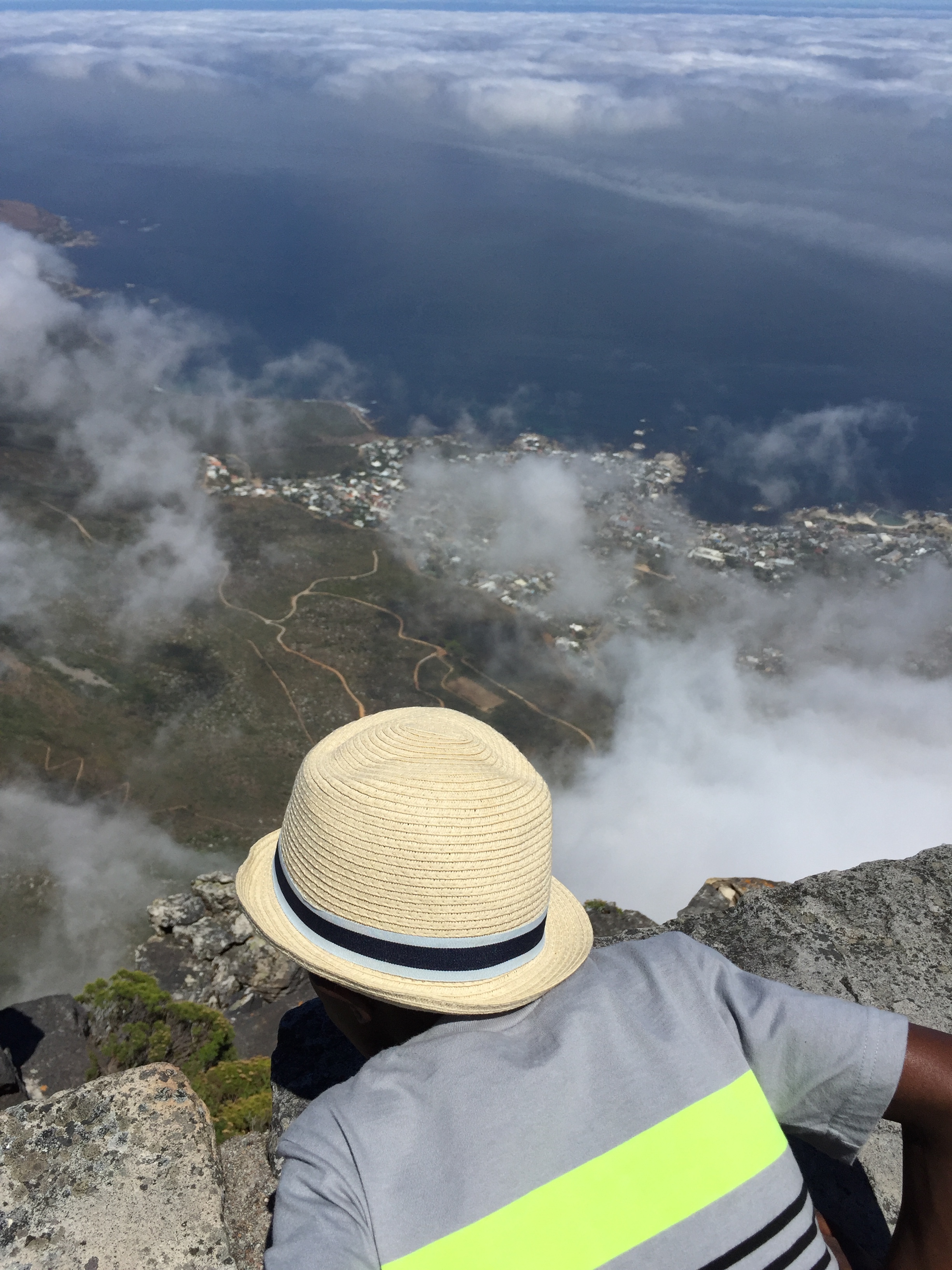 No fear, this one (not even fear of losing his hat).