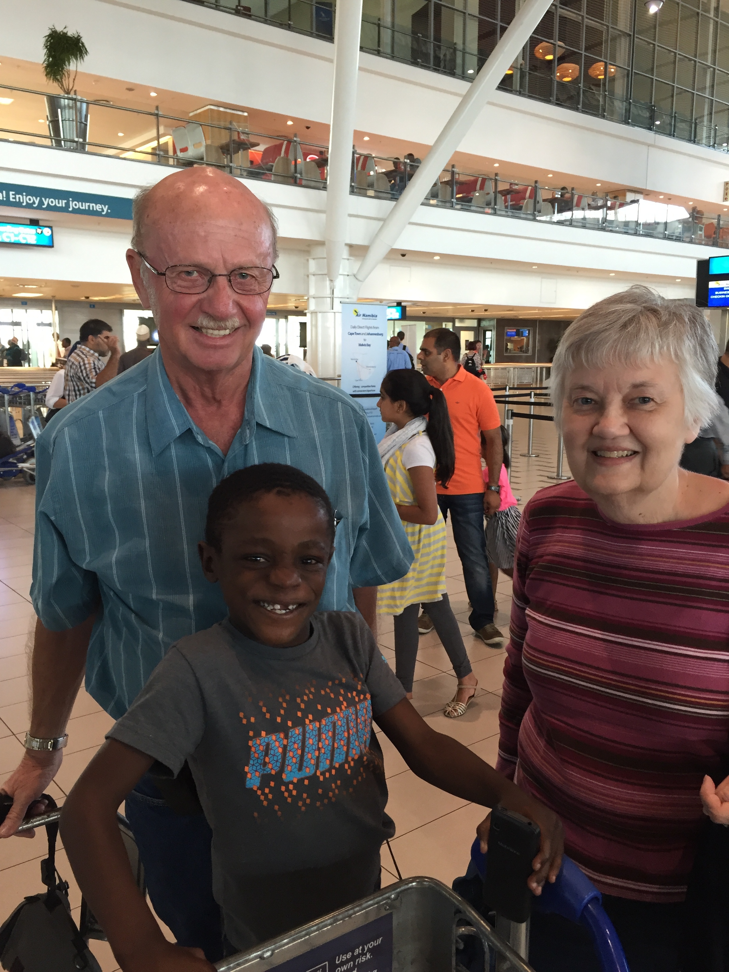 Tisetso with Grandma and Grandpa Malcolm