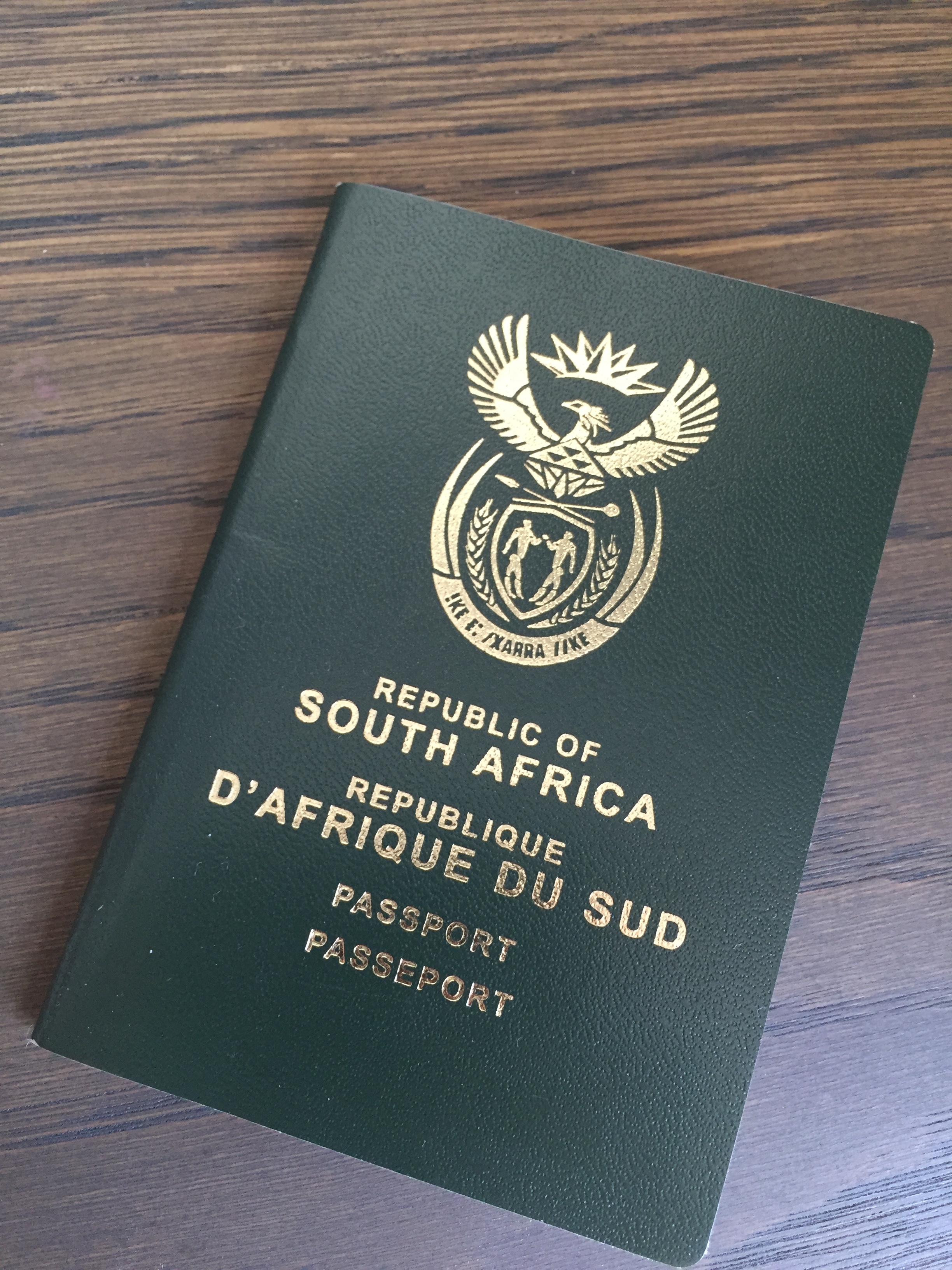 The South African passport cover