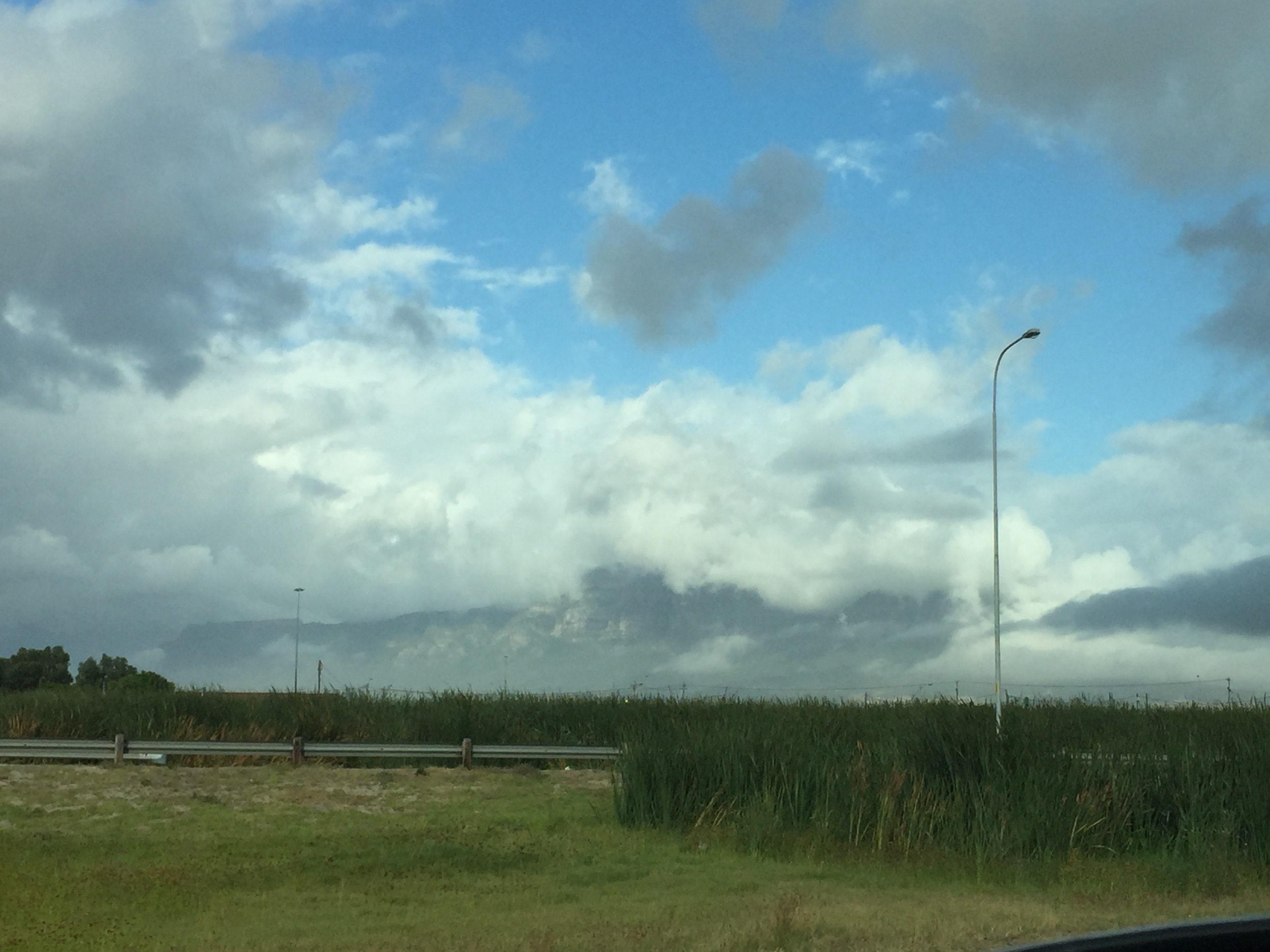 I loved how the clouds were rolling over the mountains this morning.