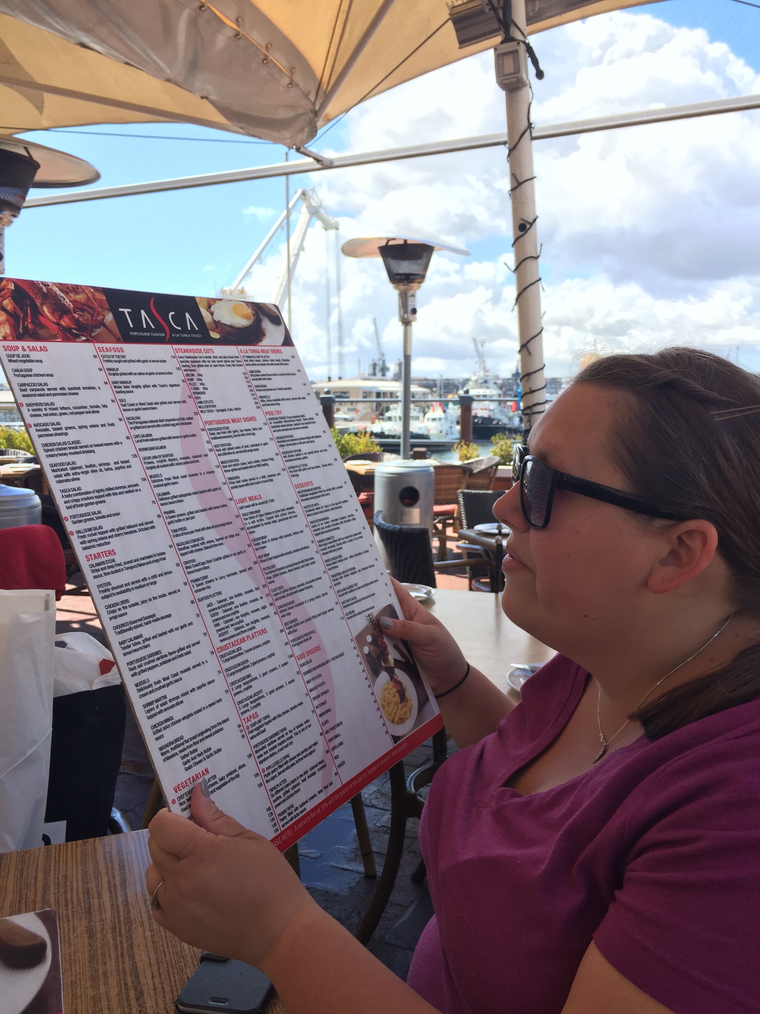 The menu was huge, like 2 feet tall huge.