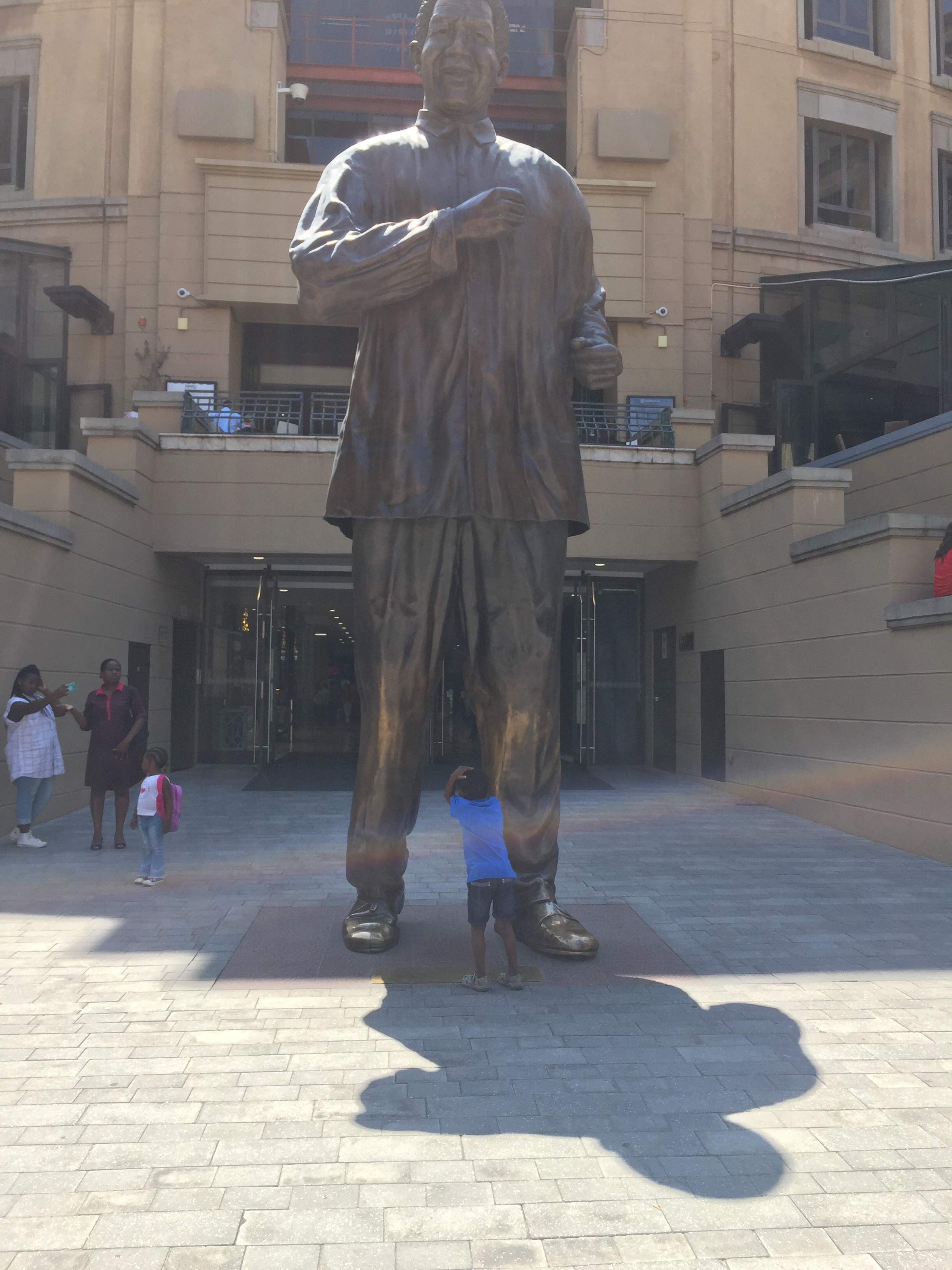 Tisetso couldn't get over how big the statue was.