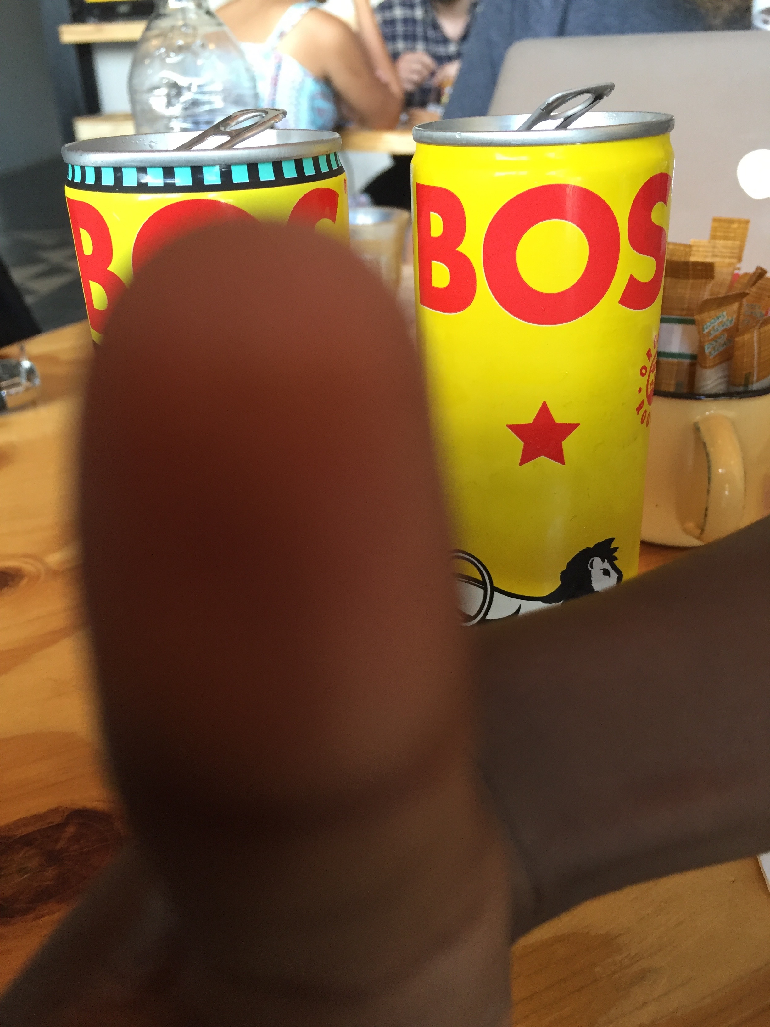 A delicious beverage with a cool can. I really wanted a photo, but apparently kids ruin everything. 