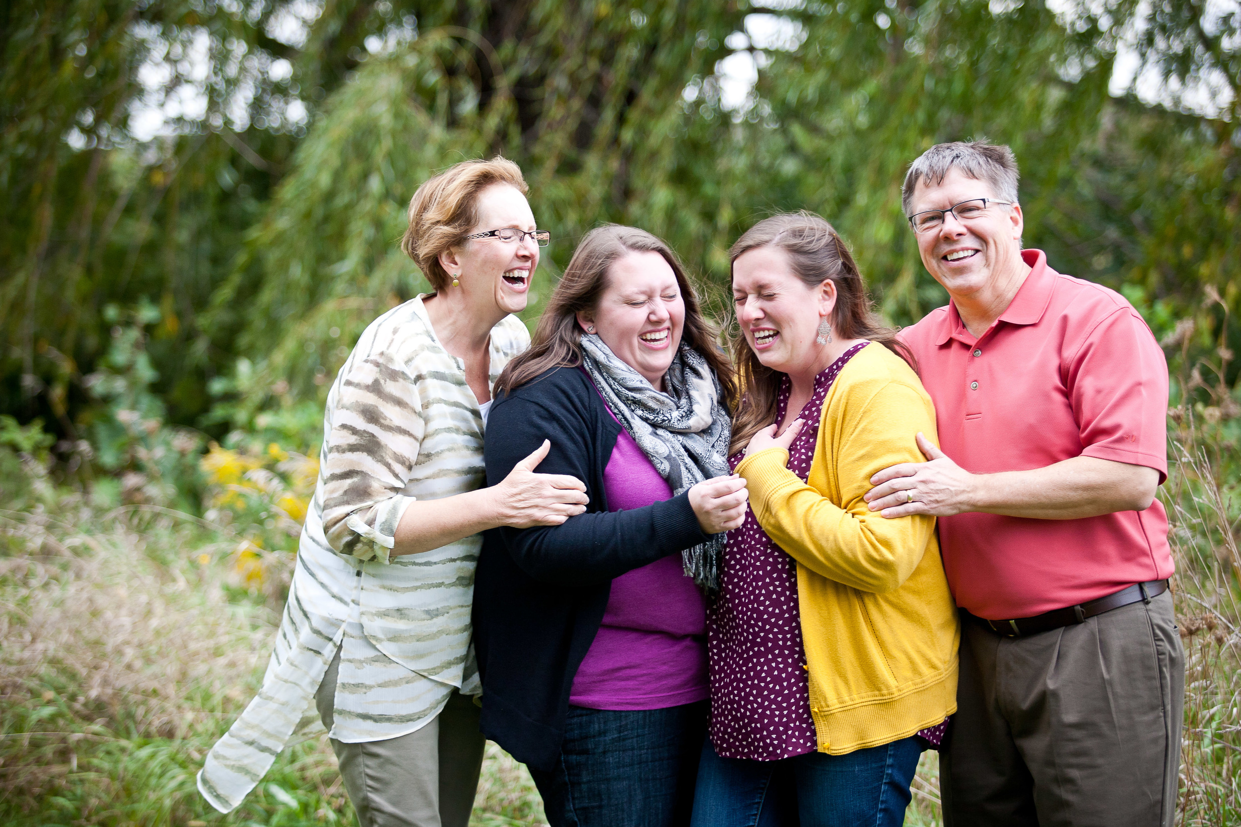 This photo is a perfect summation of my family. I'm pretty sure my sister is pinching my butt, I'm trying to smack her, my sister and I are losing it, and my mom and dad can do nothing but laugh at their amazingly beautiful and wonderful daughters. (Am I laying it on a little thick??)