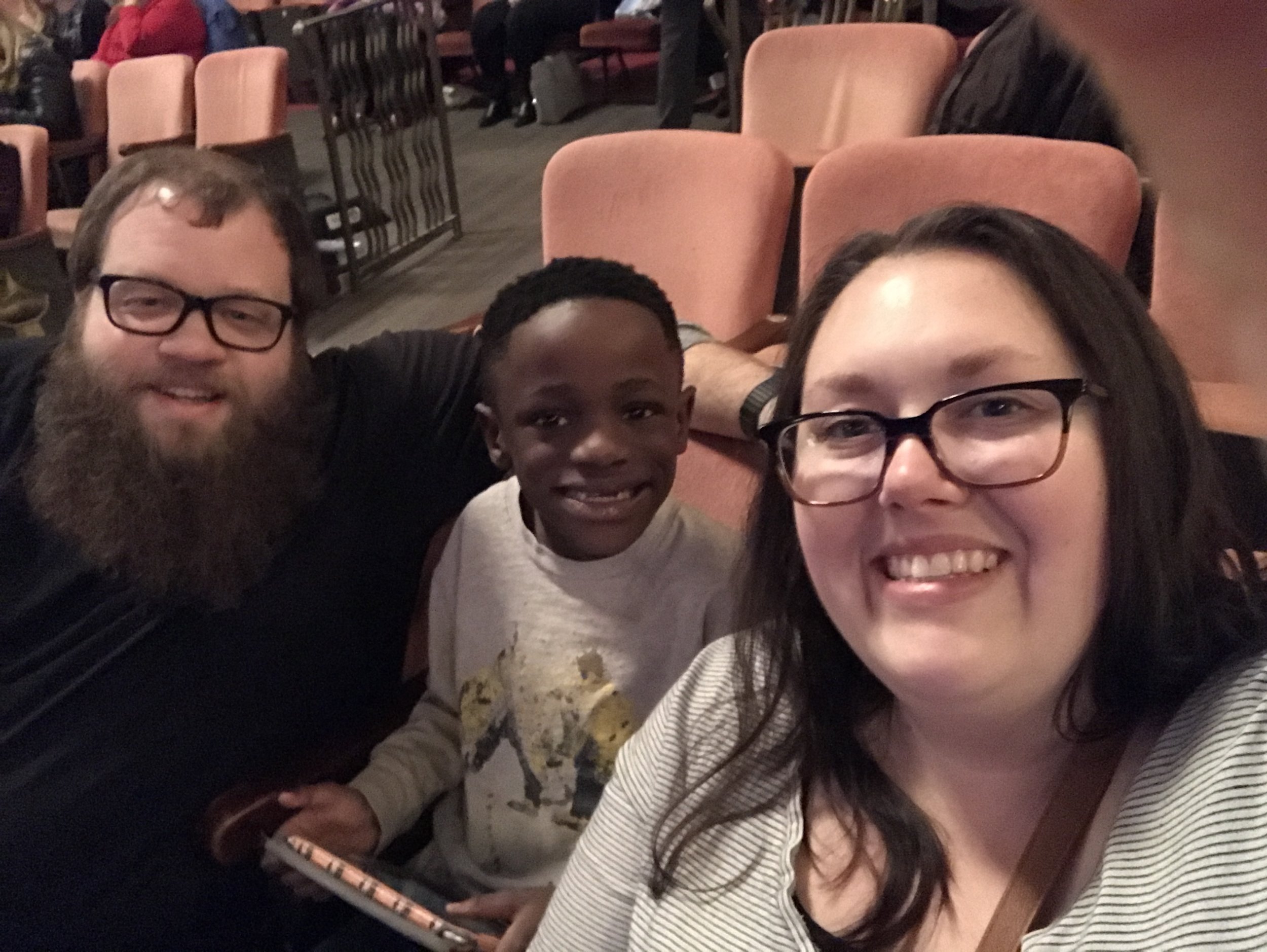 This was actually taken a week before our family anniversary. It was at The Paramount when we went to see the play The Little Mermaid.